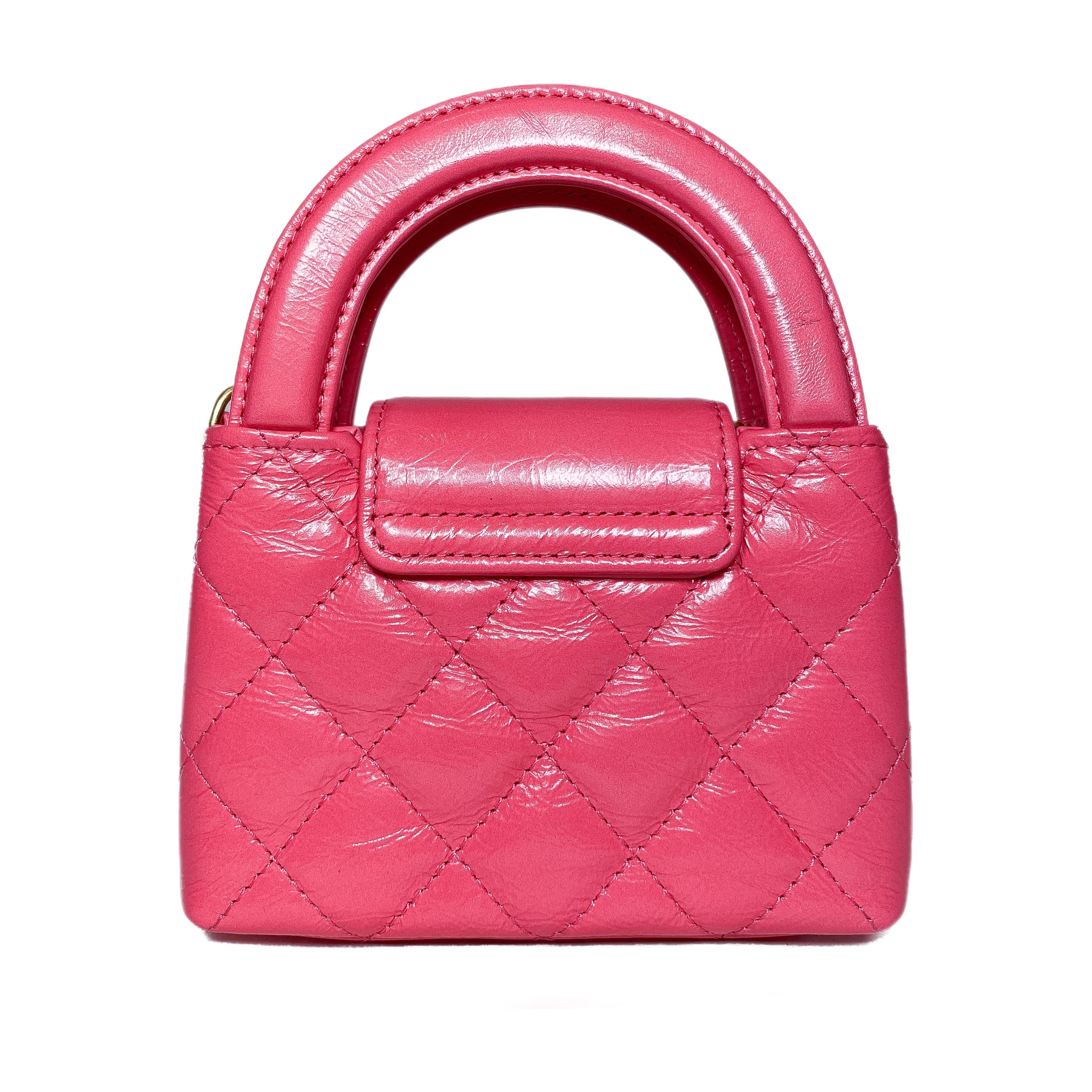 Chanel Hot Pink Mini Nano Kelly Top Handle