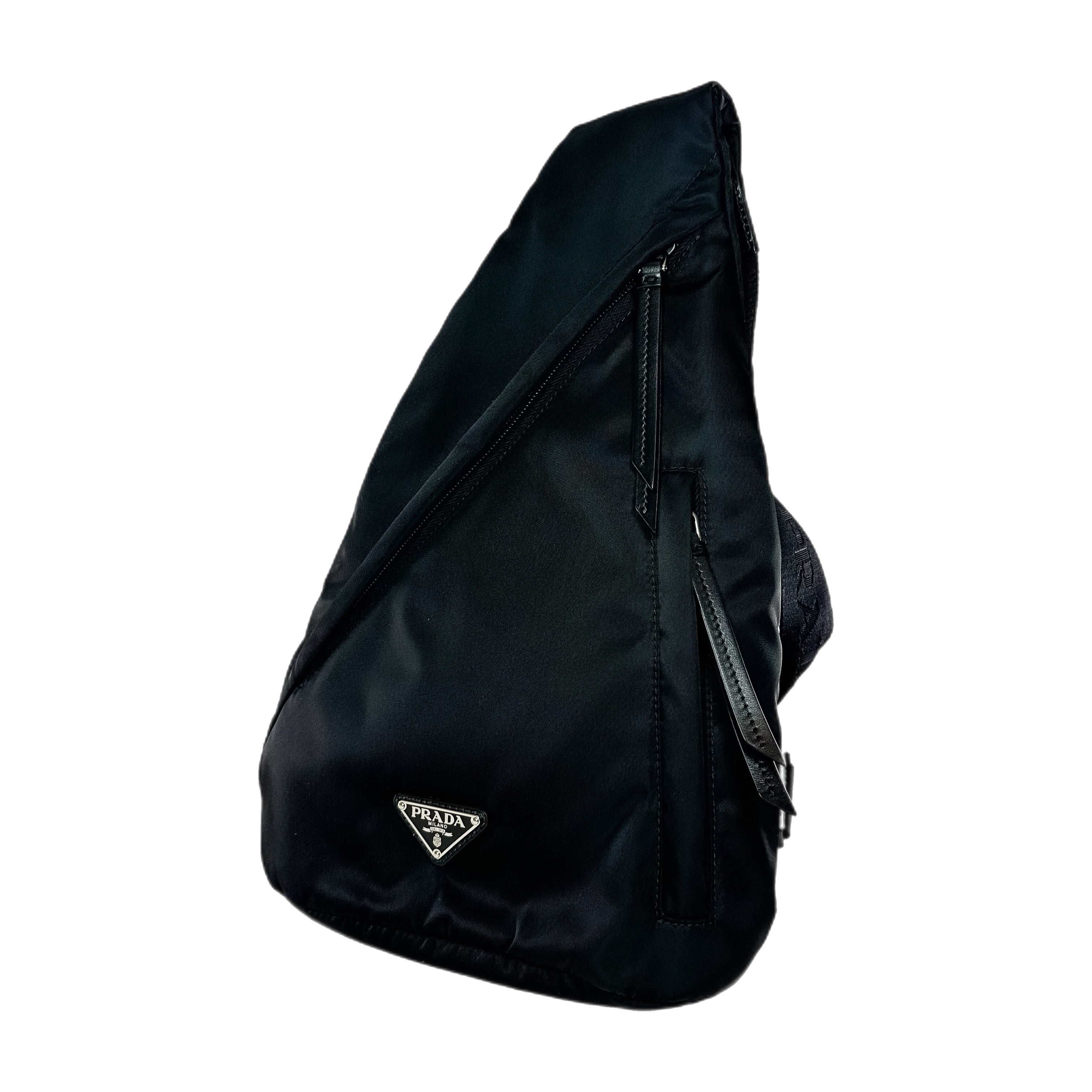 Prada Black Re-Nylon Sling Backpack