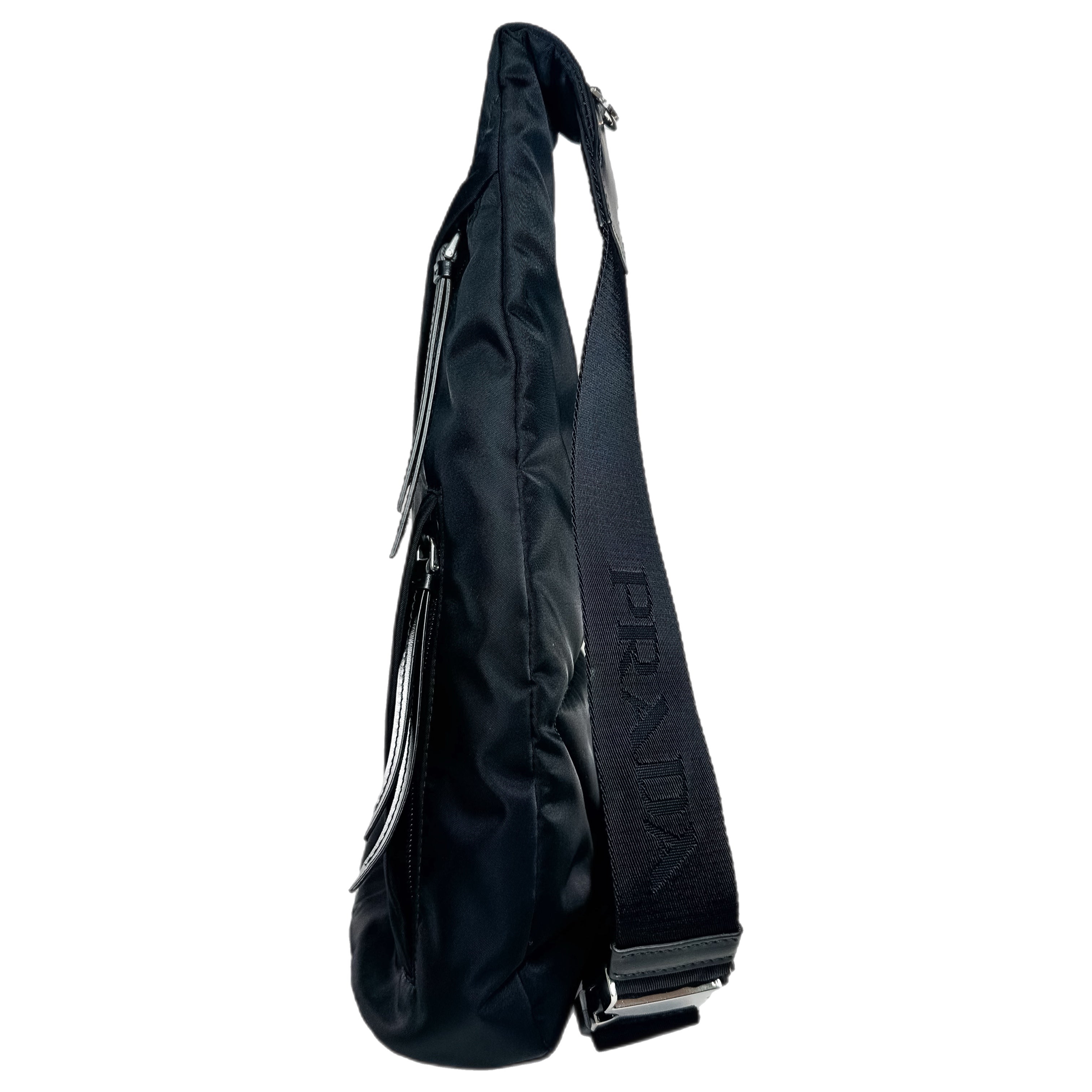 Prada Black Re-Nylon Sling Backpack