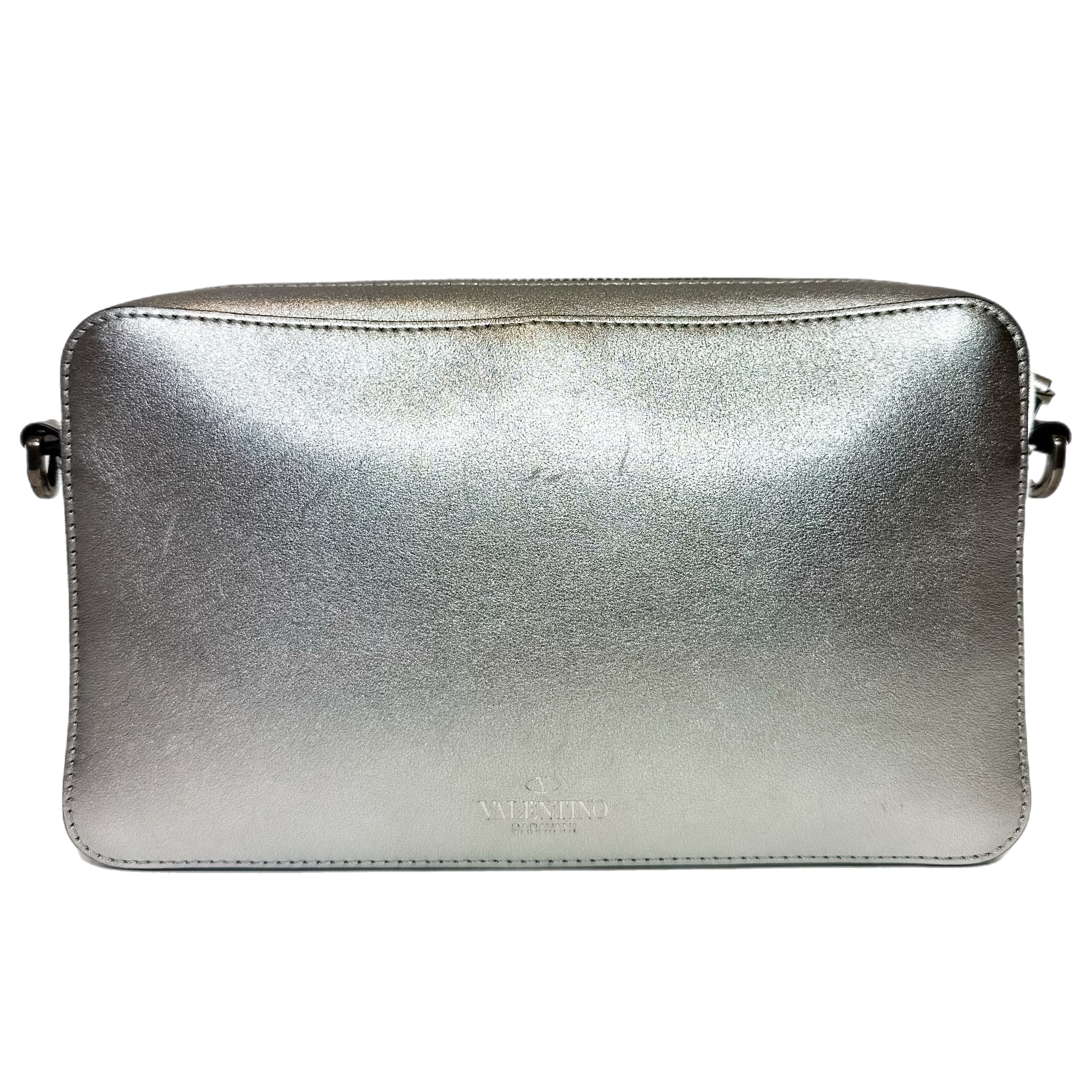 Valentino Silver VLTN Crossbody Bag