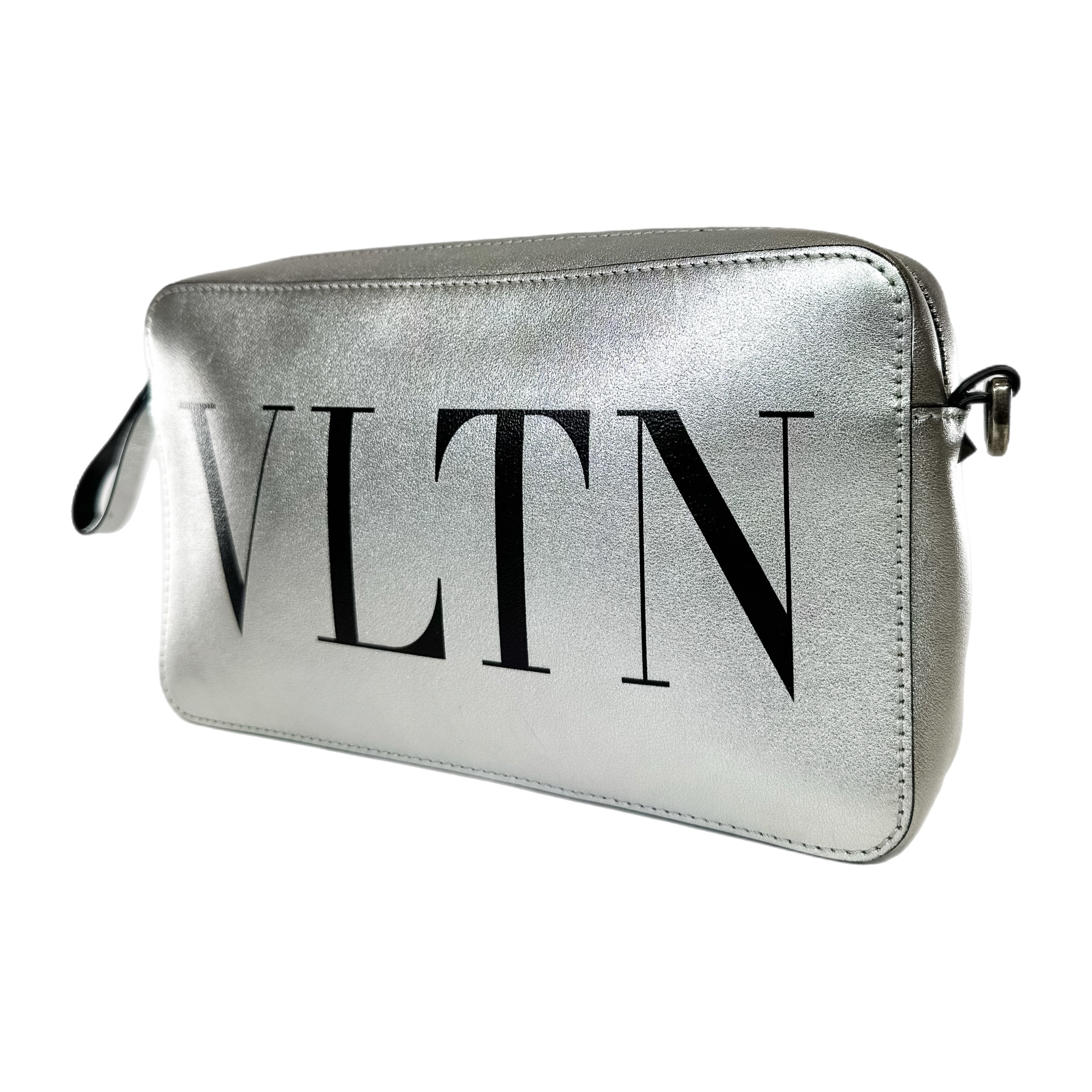 Valentino Silver VLTN Crossbody Bag