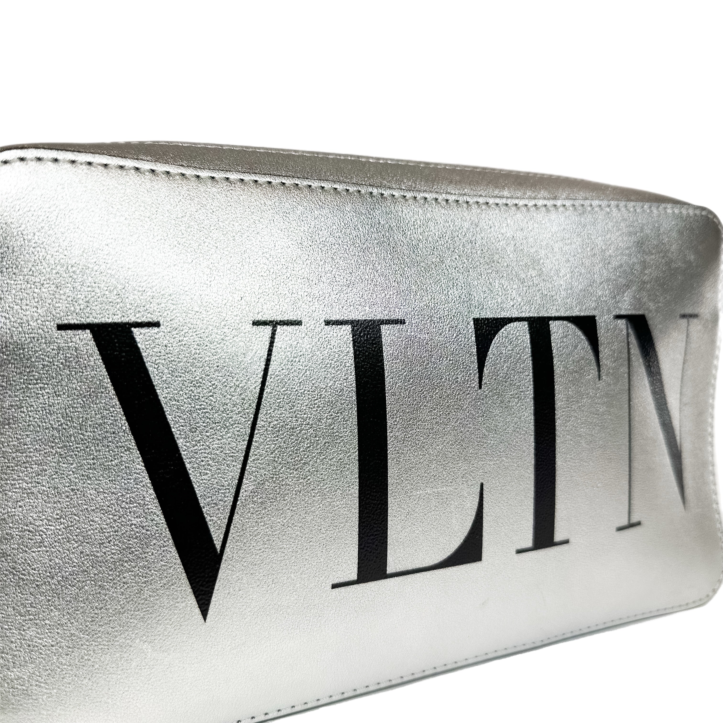 Valentino Silver VLTN Crossbody Bag