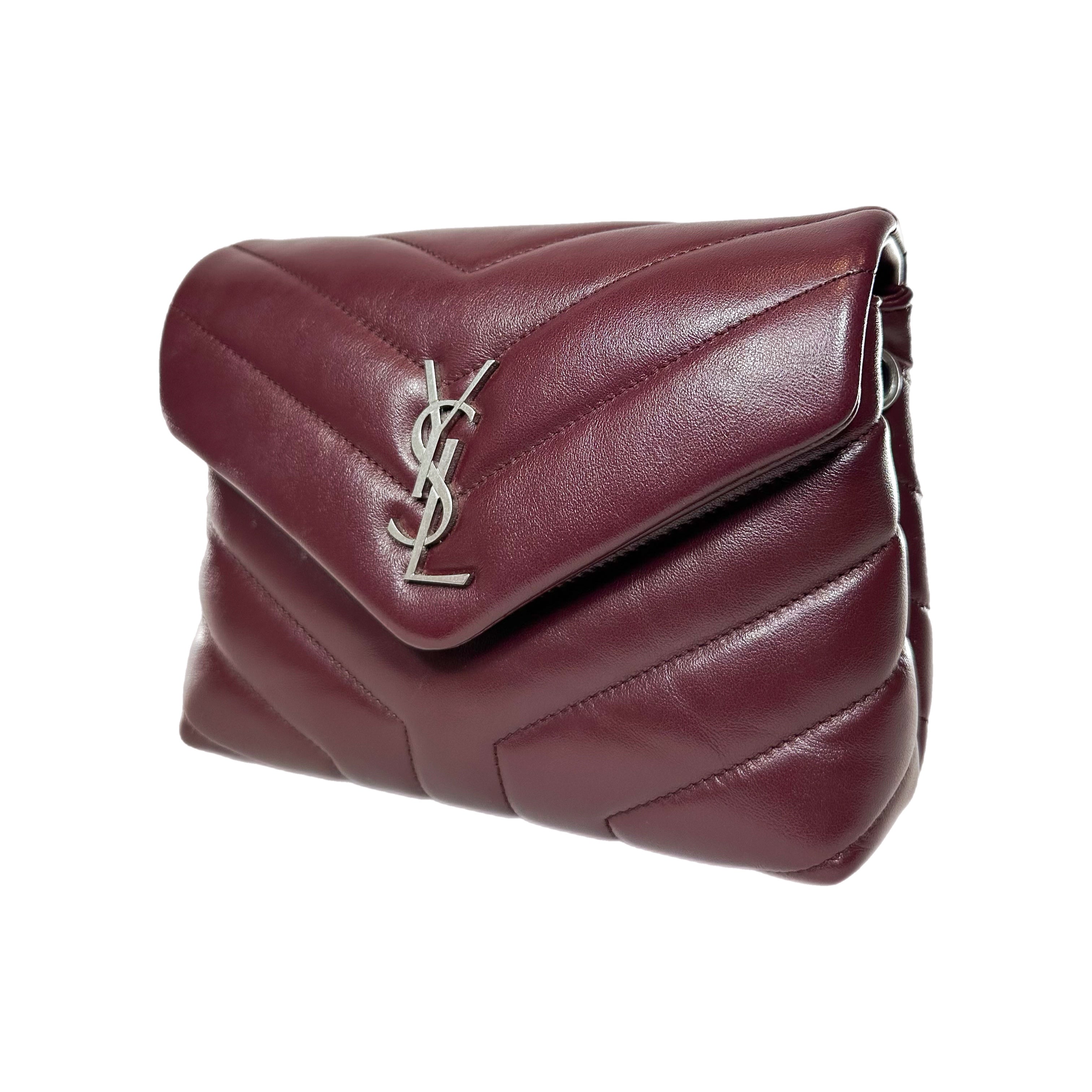 Saint Laurent Burgundy Toy LouLou