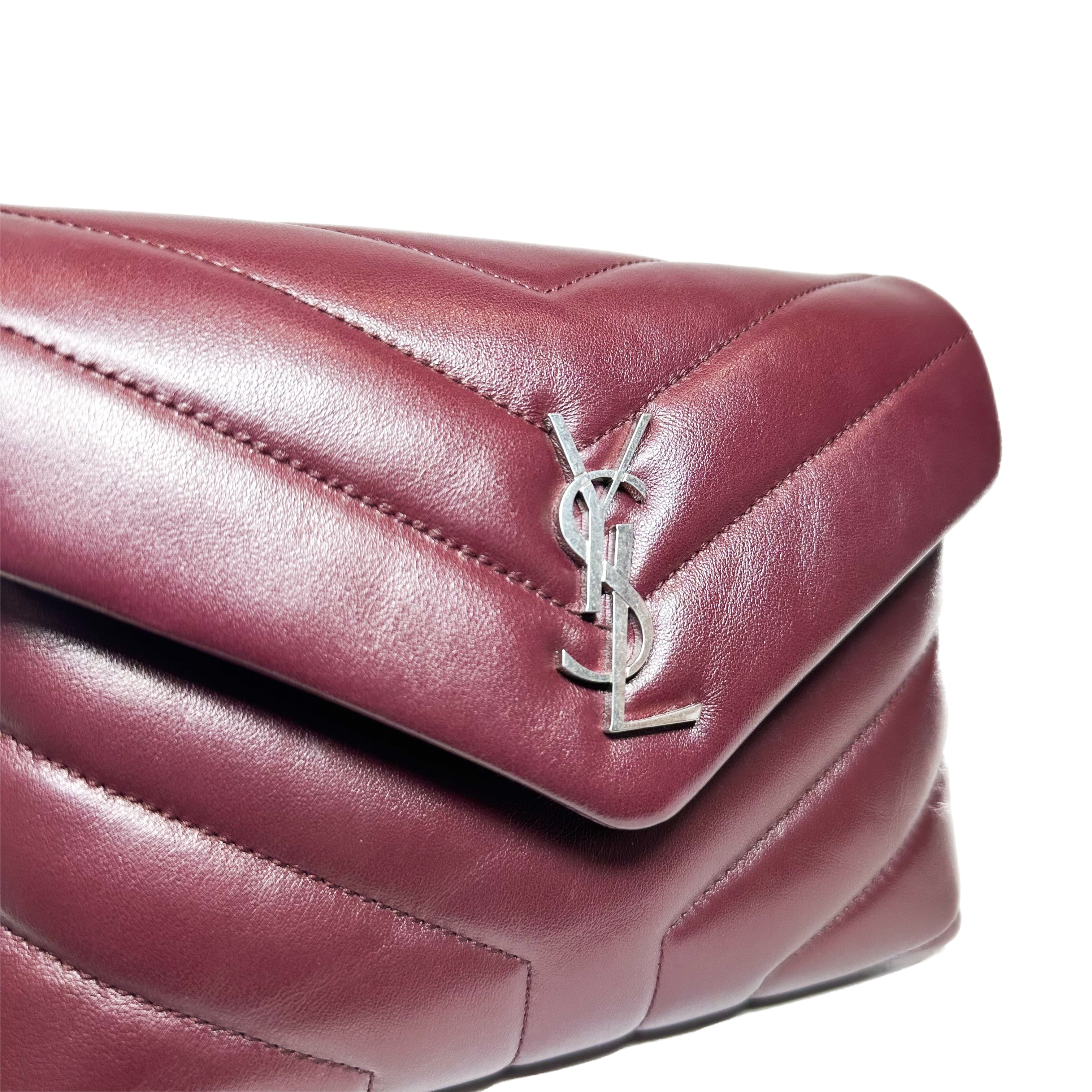 Saint Laurent Burgundy Toy LouLou