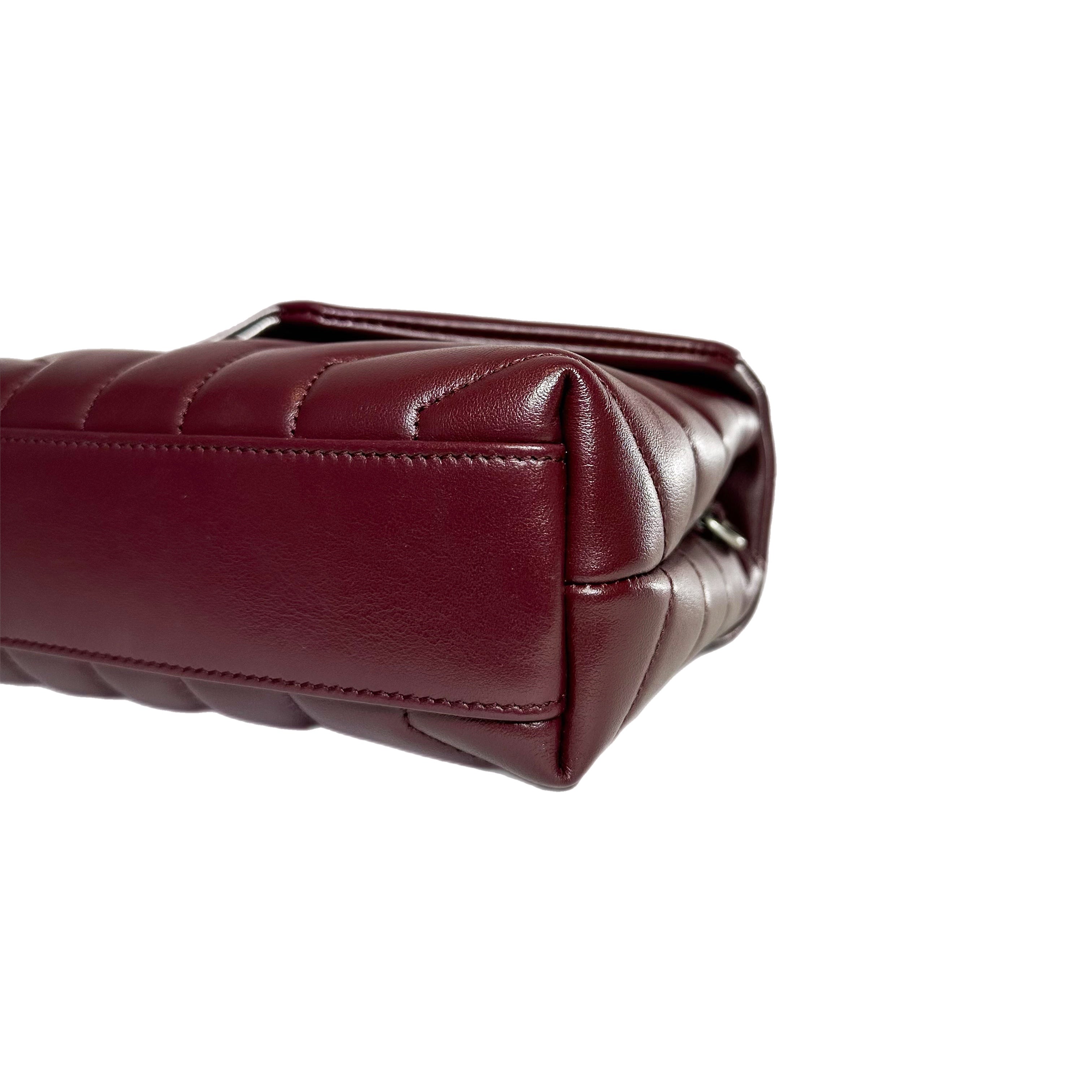 Saint Laurent Burgundy Toy LouLou