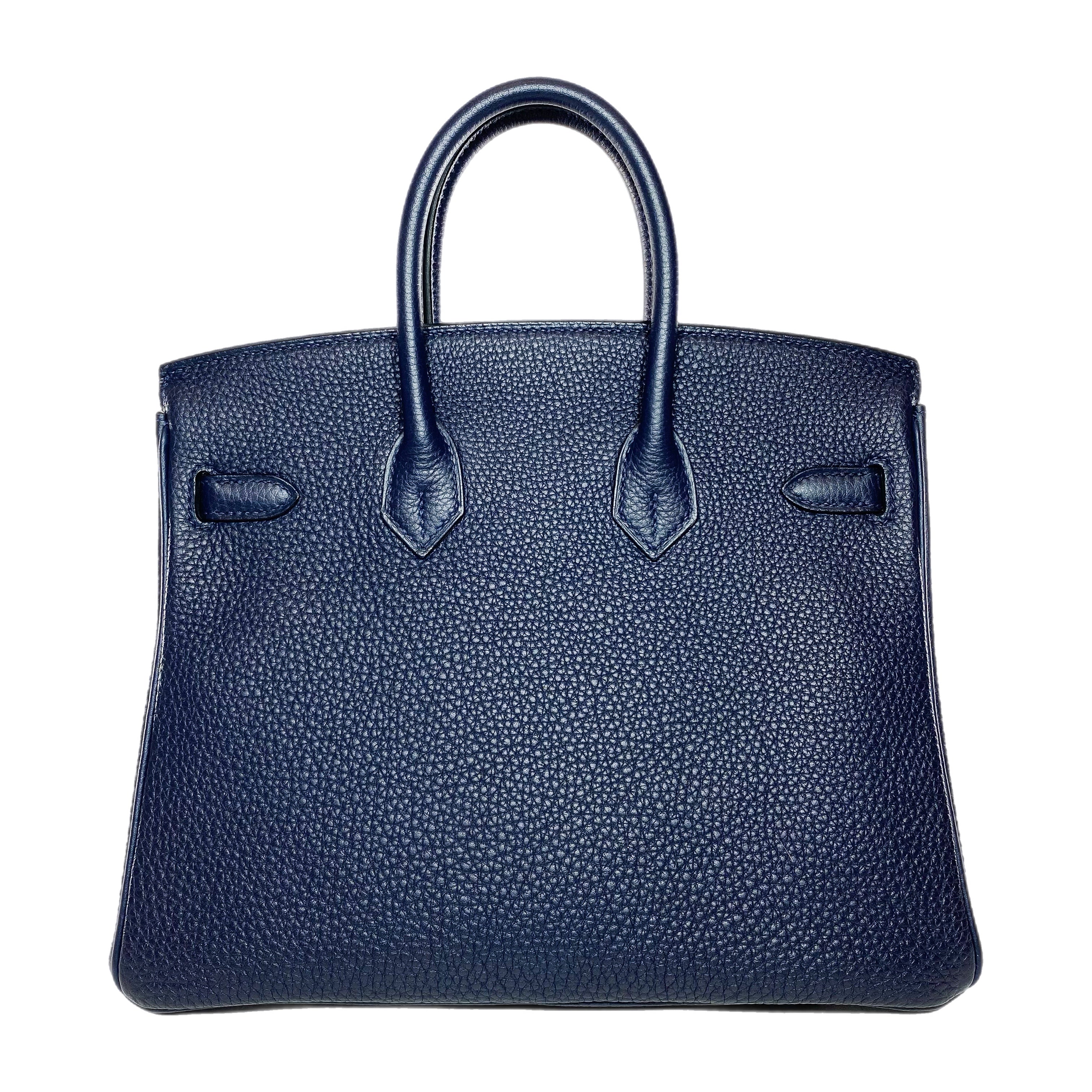 Hermes Birkin 25 Blue Nuit Togo Palladium Hardware