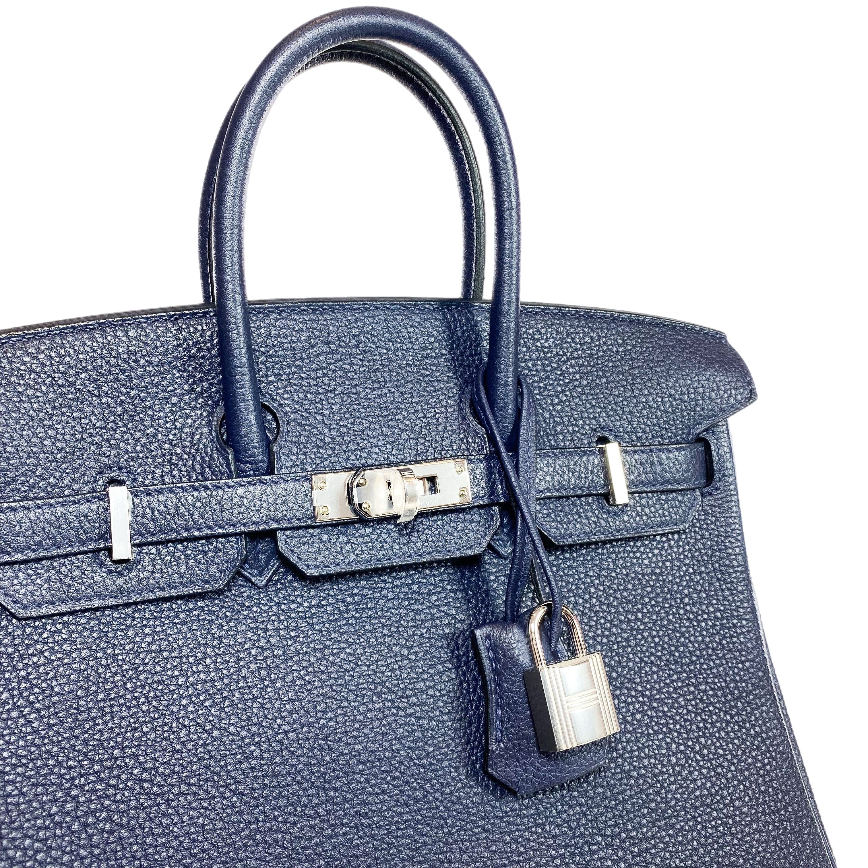 Hermes Birkin 25 Blue Nuit Togo Palladium Hardware