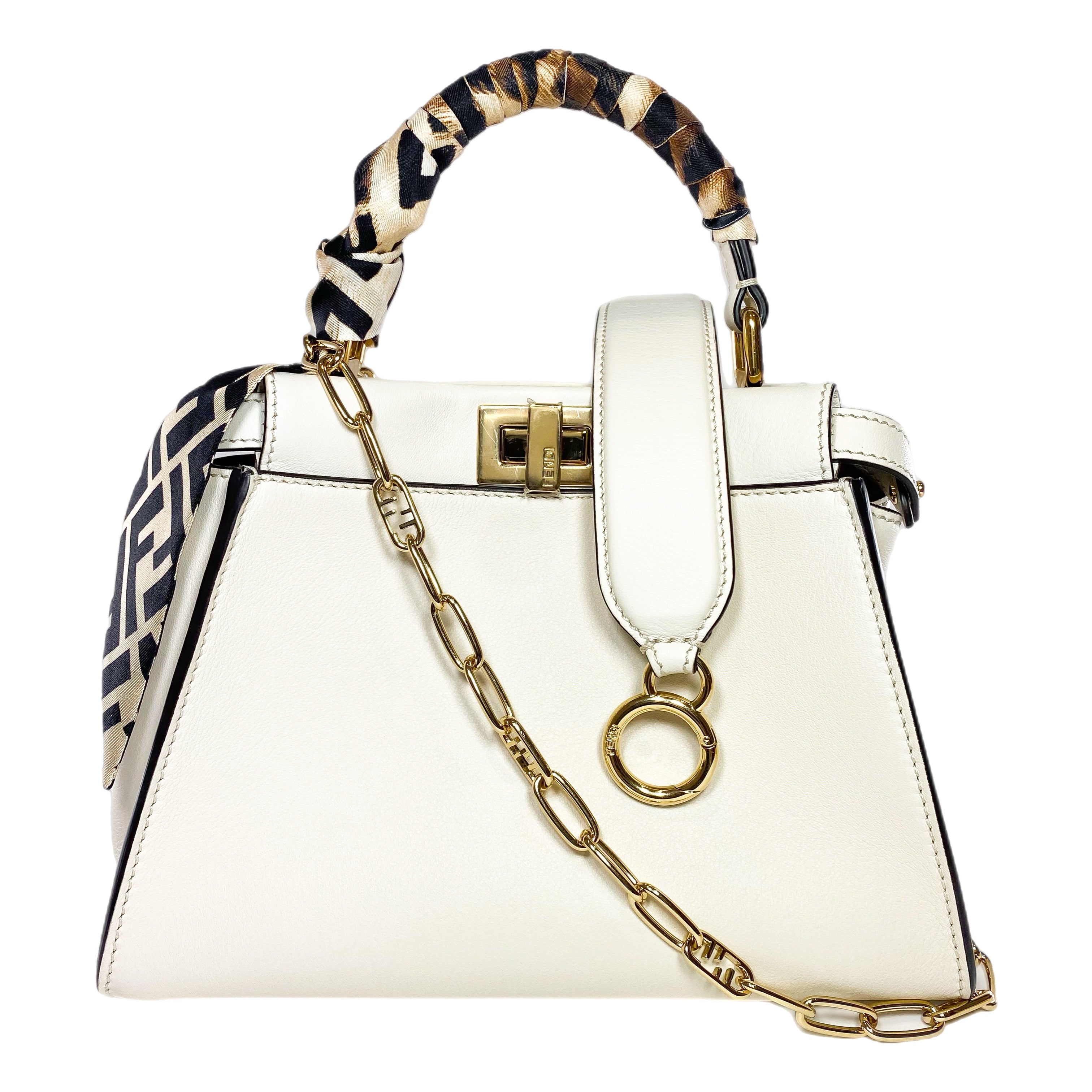 Fendi white shops peekaboo