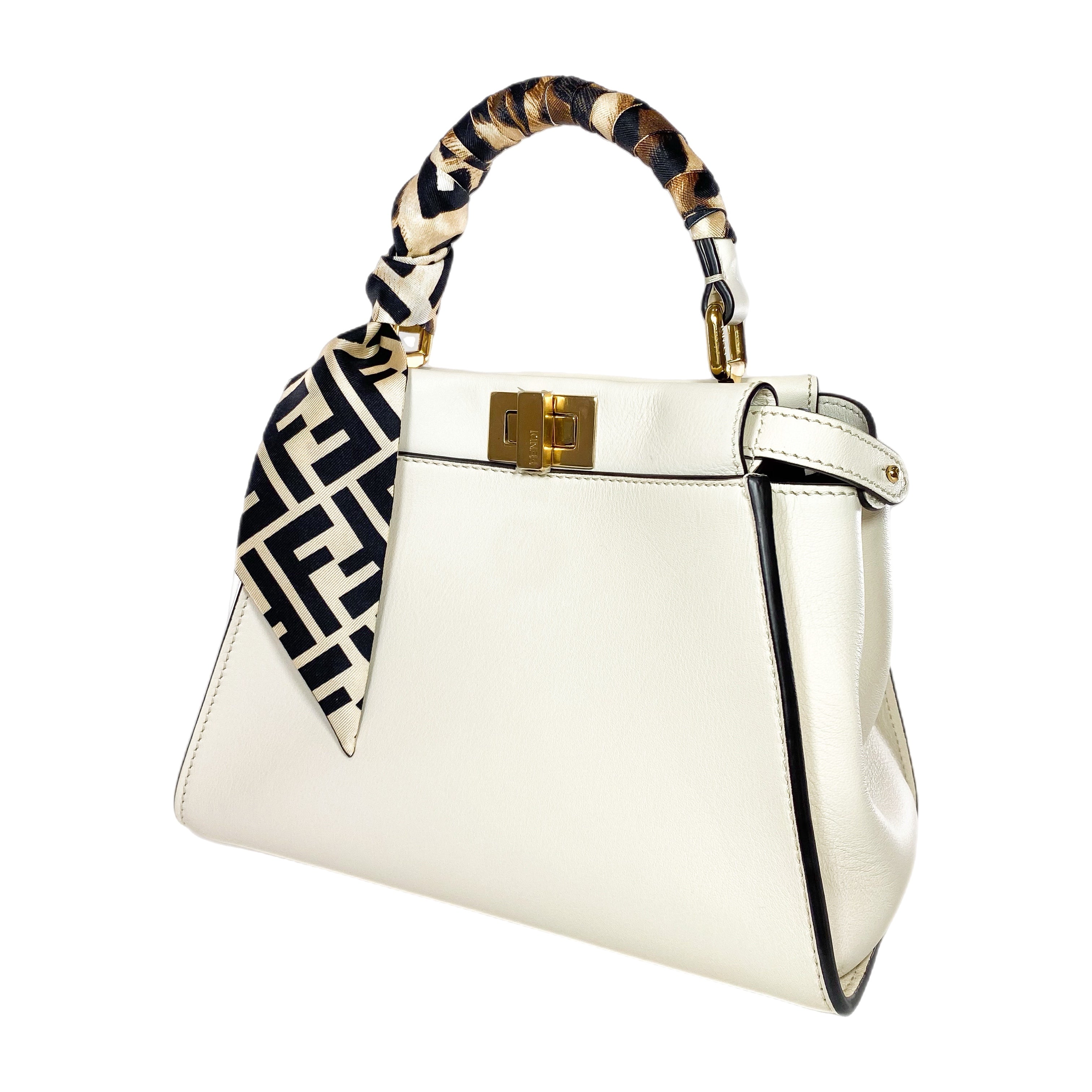 Fendi Ivory ISeeU Peekaboo with Twilly