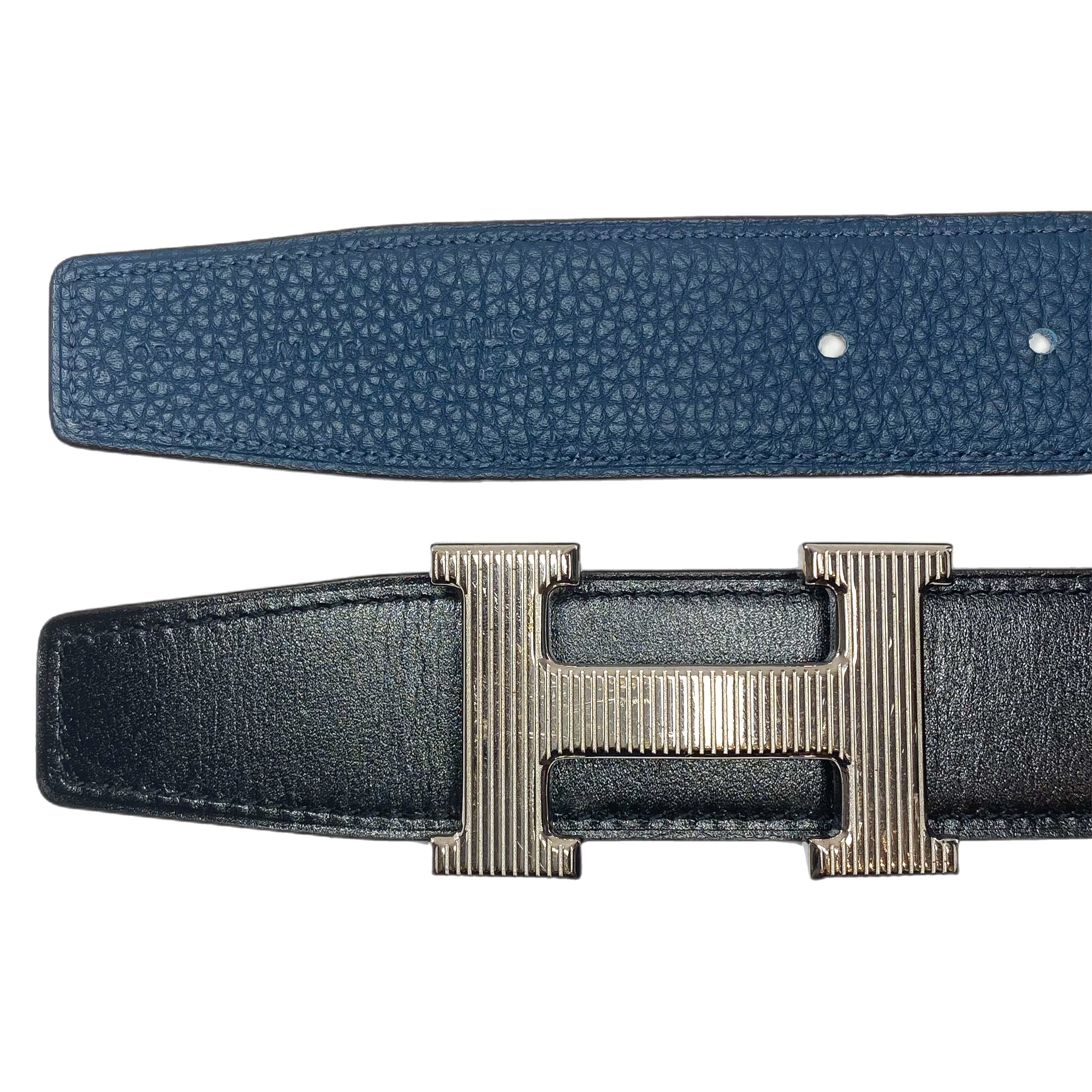 Hermes Noir Blue Constance H Belt