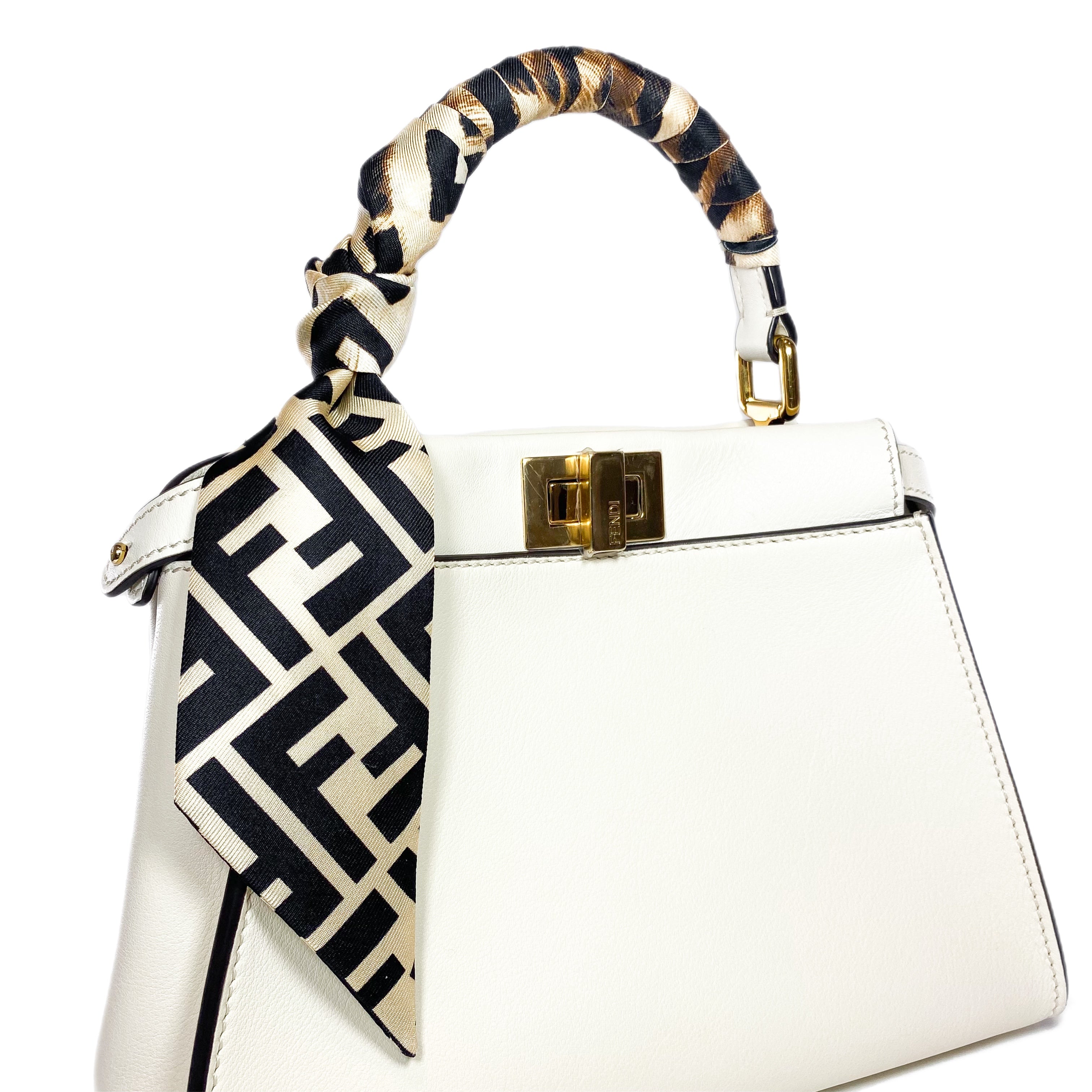 Fendi Ivory ISeeU Peekaboo with Twilly