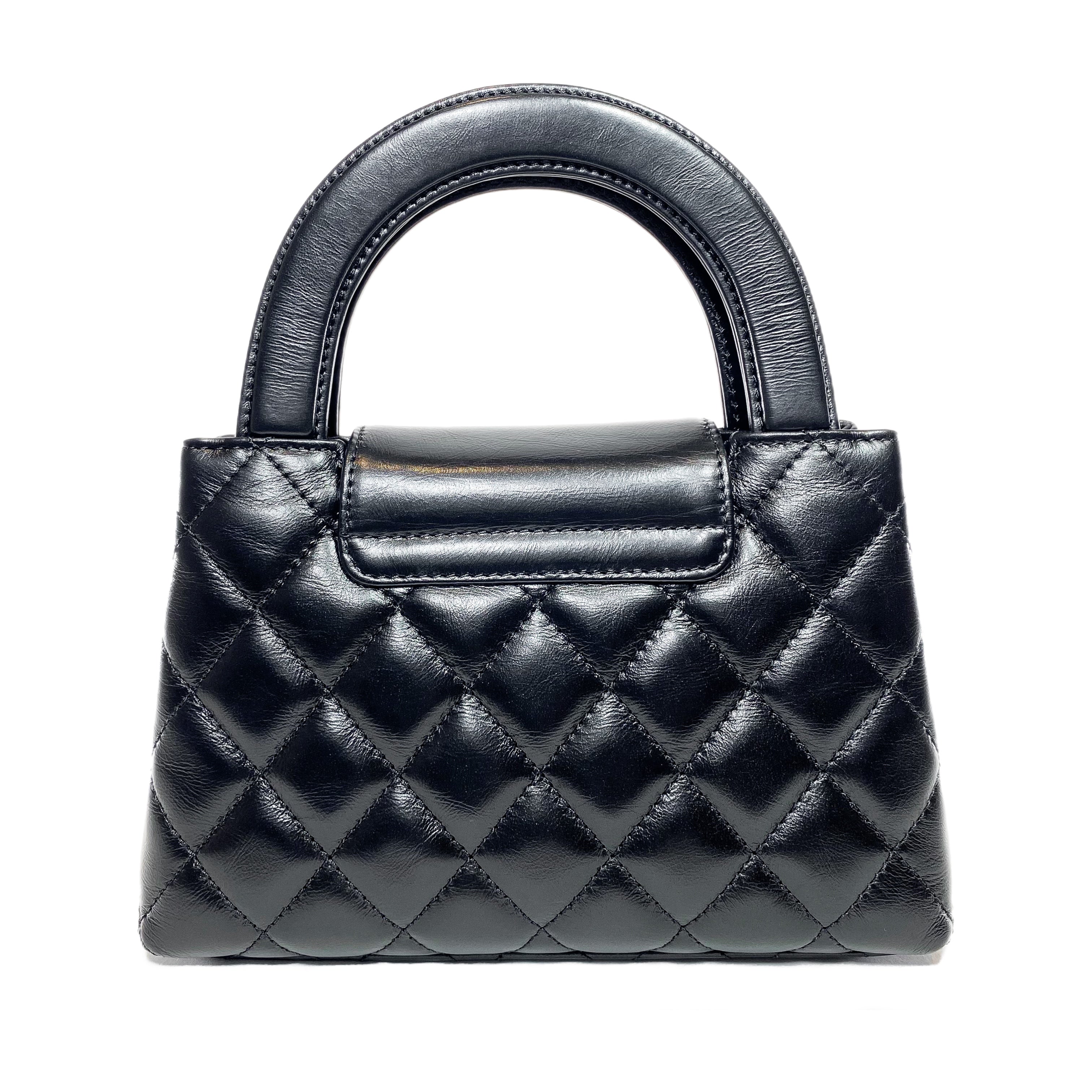 Chanel Black Nano Kelly Top Handle