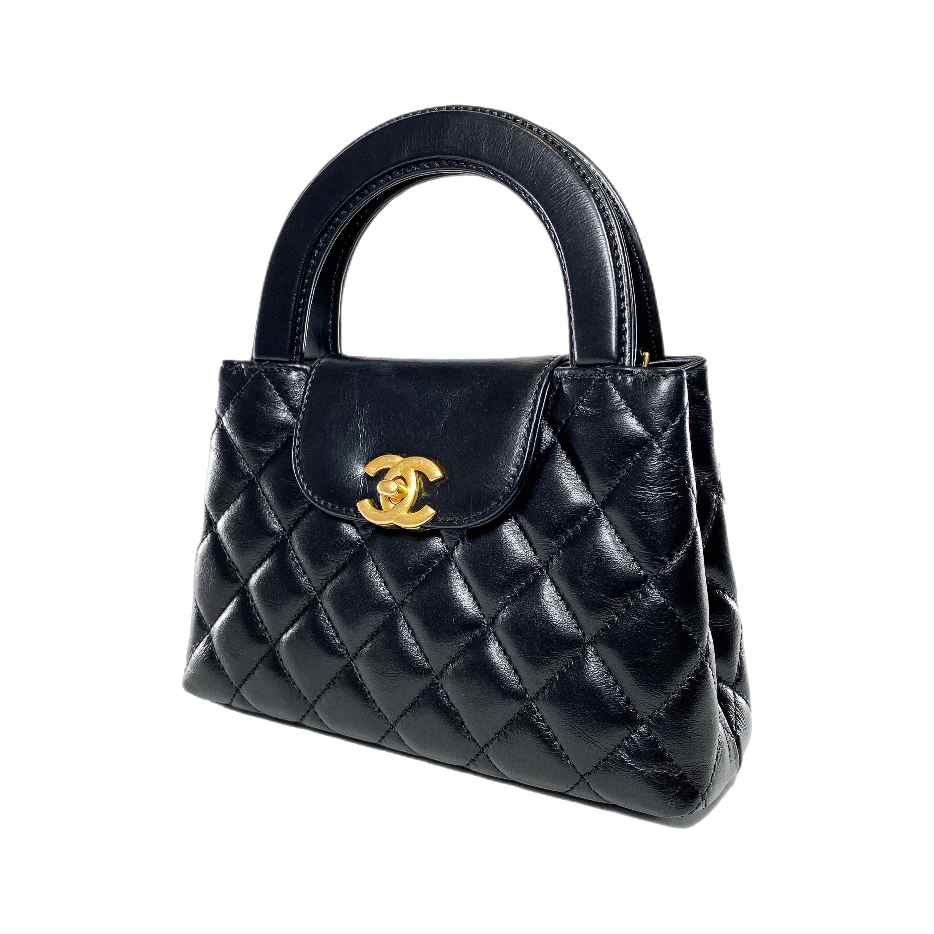 Chanel Black Nano Kelly Top Handle