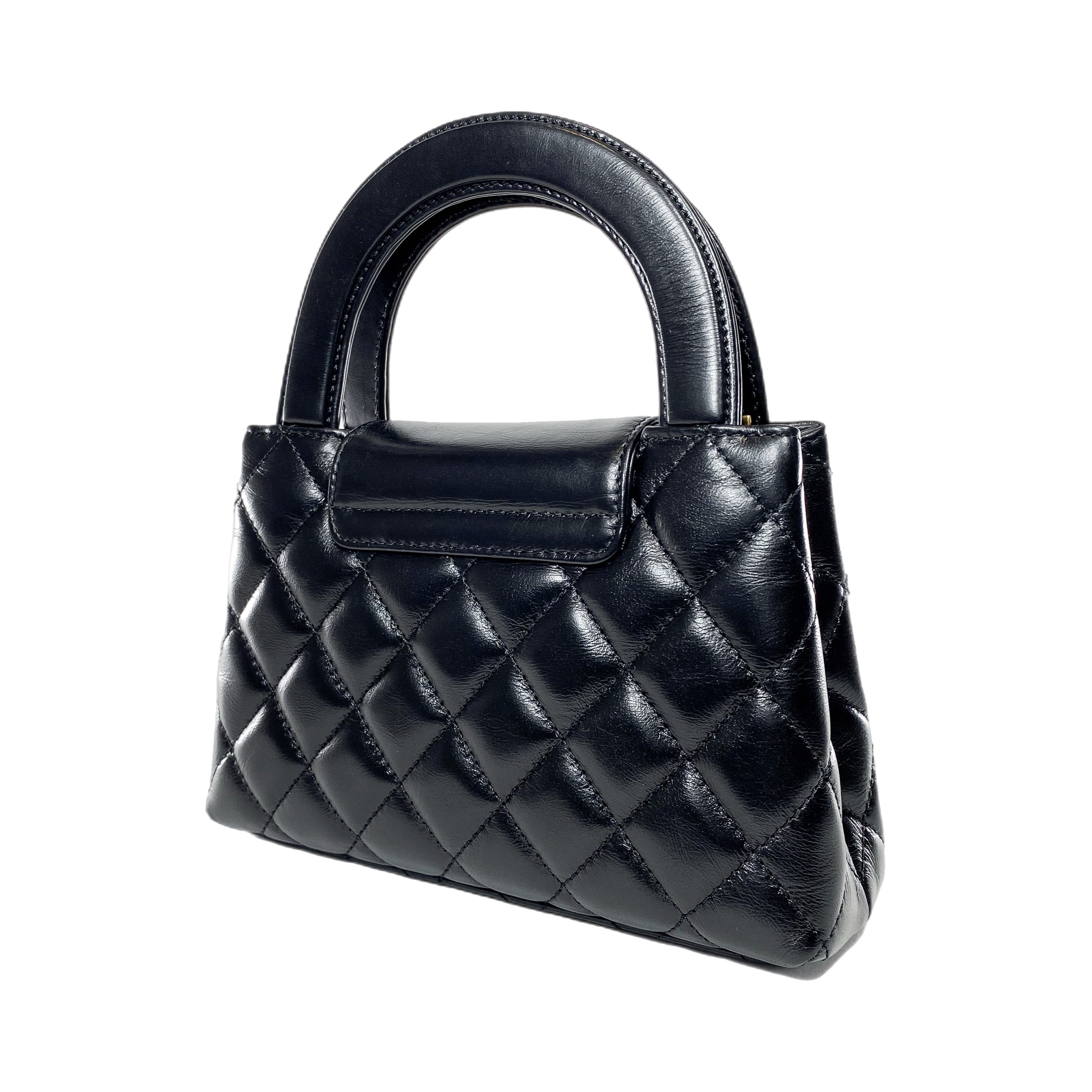 Chanel Black Nano Kelly Top Handle