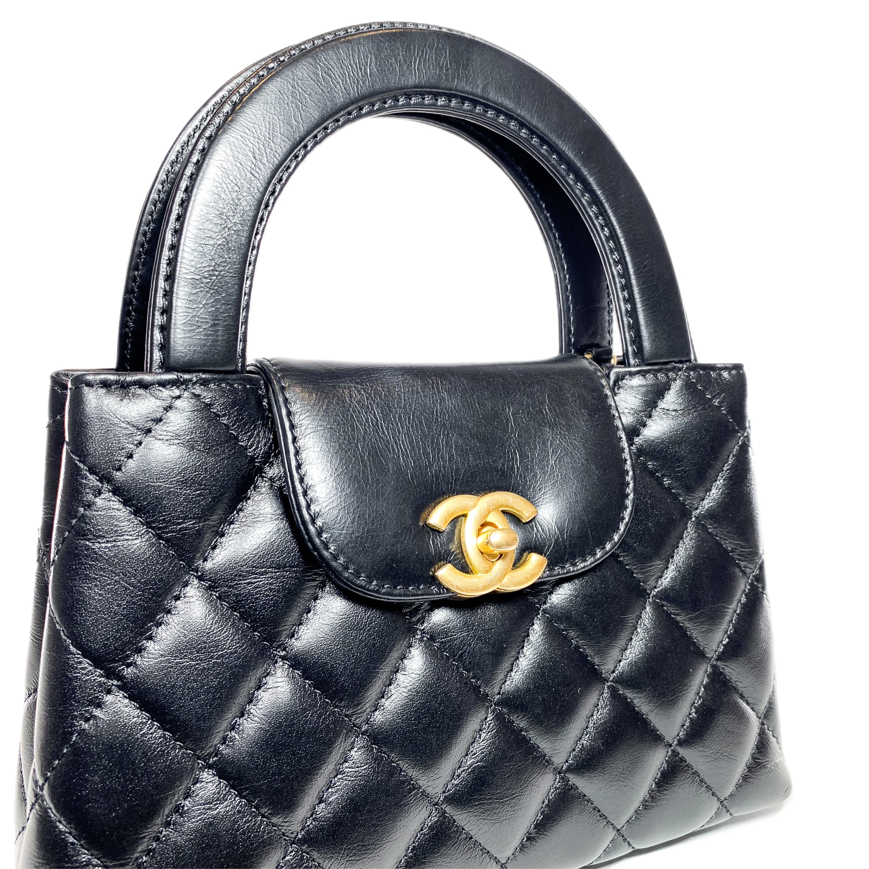 Chanel Black Nano Kelly Top Handle