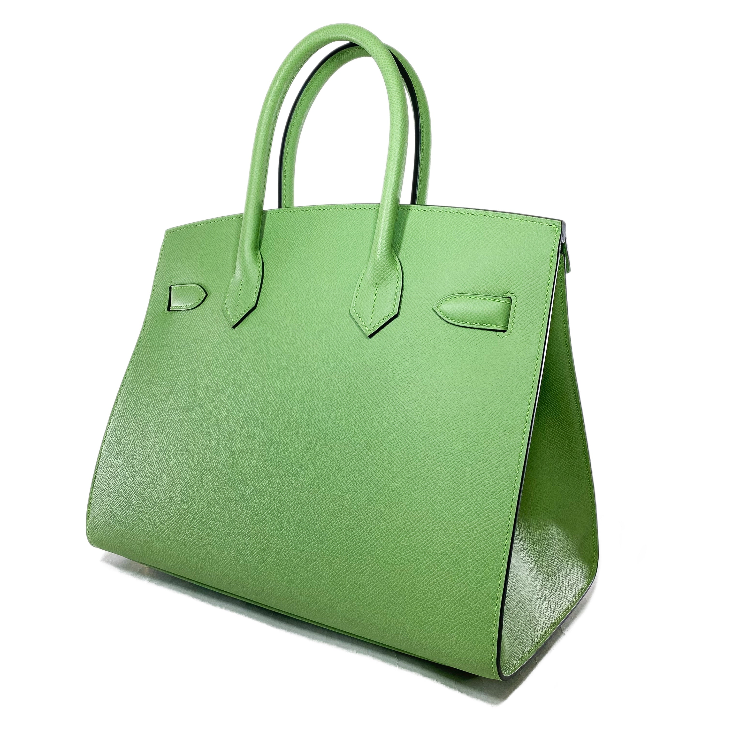 Hermes Birkin 30 Vert Criquet Sellier Epsom Gold Hardware