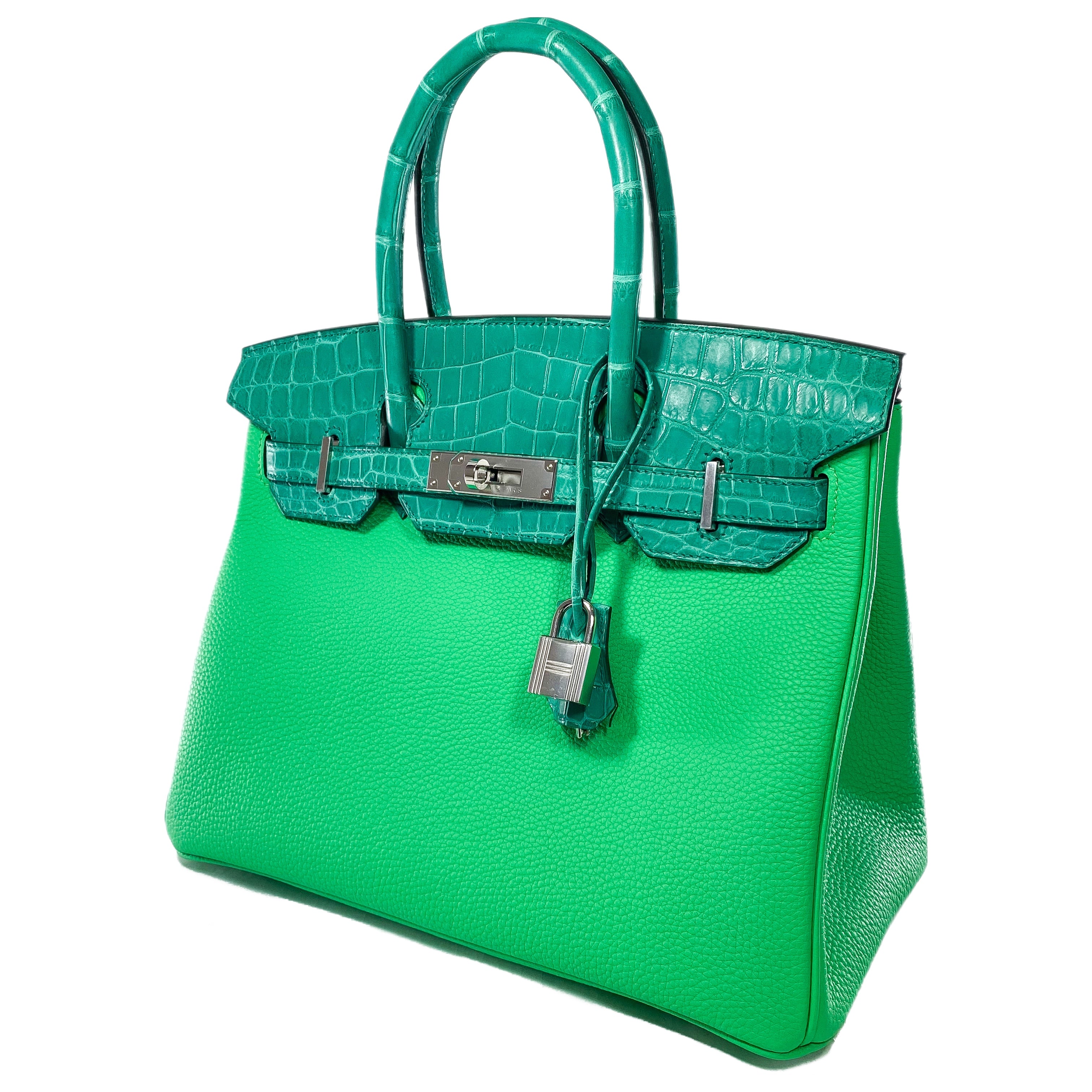 Hermes Birkin 30 Touch Vert Jade Vert Comics Nilo Crocodile Togo Palladium Hardware