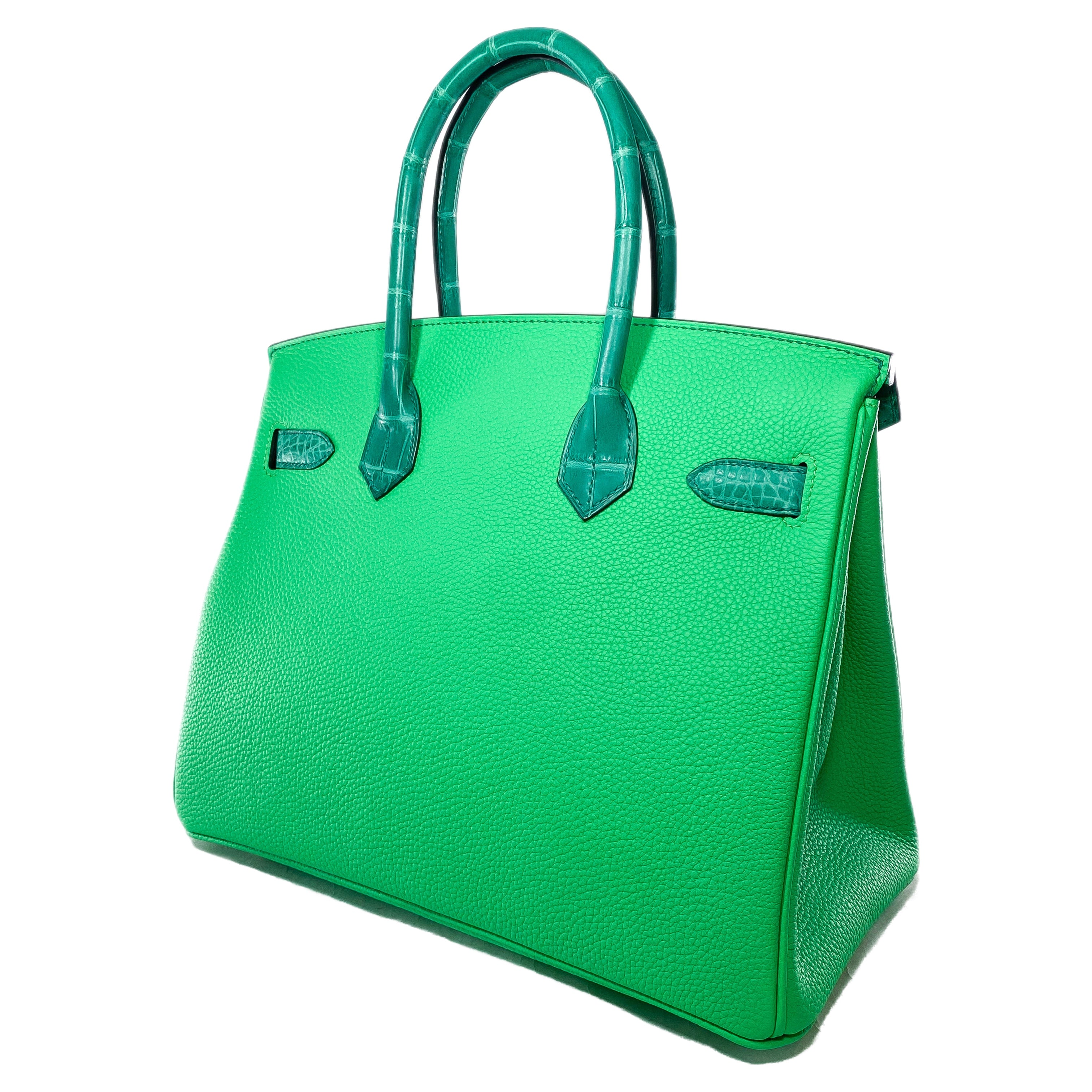 Hermes Birkin 30 Touch Vert Jade Vert Comics Nilo Crocodile Togo Palladium Hardware