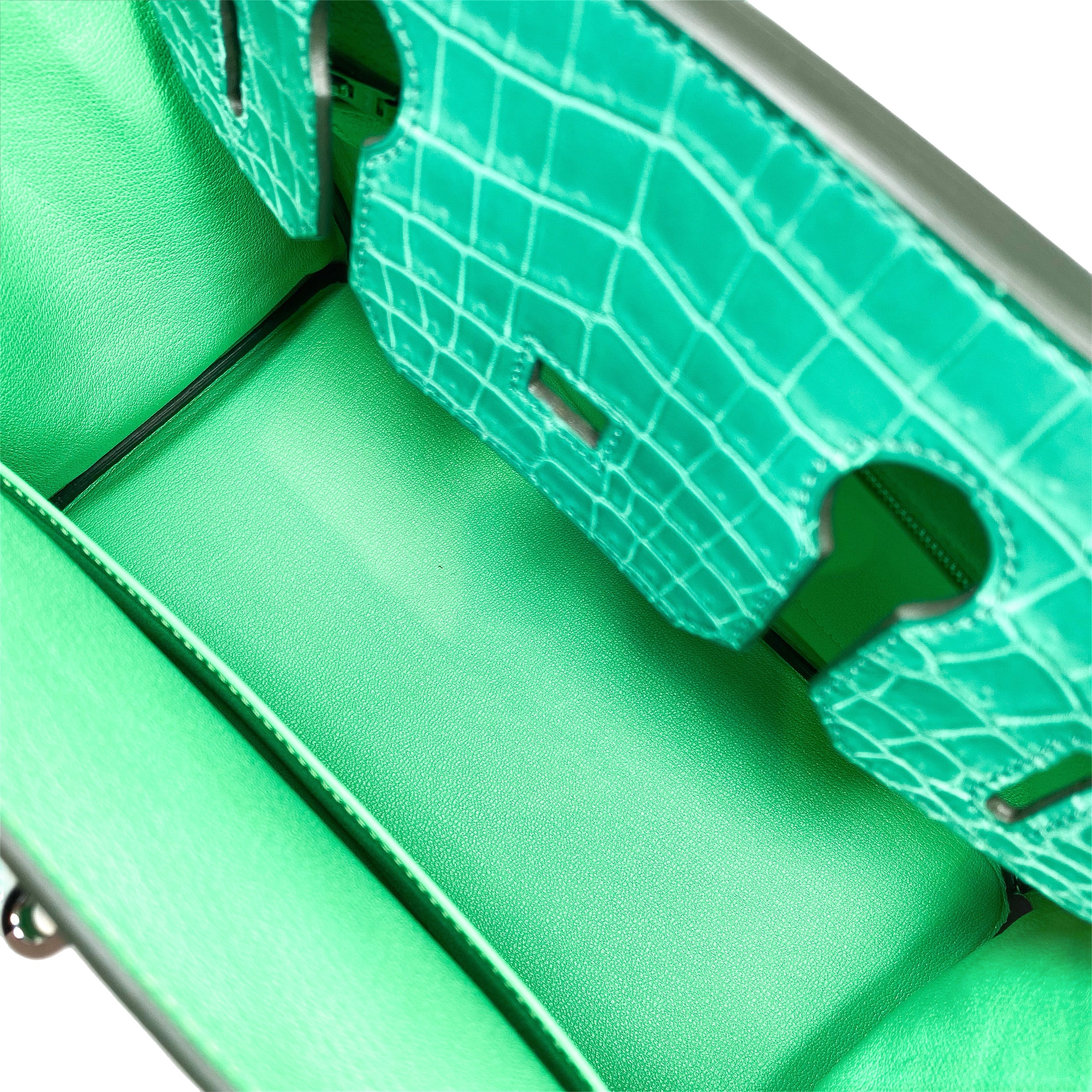 Hermes Birkin 30 Touch Vert Jade Vert Comics Nilo Crocodile Togo Palladium Hardware