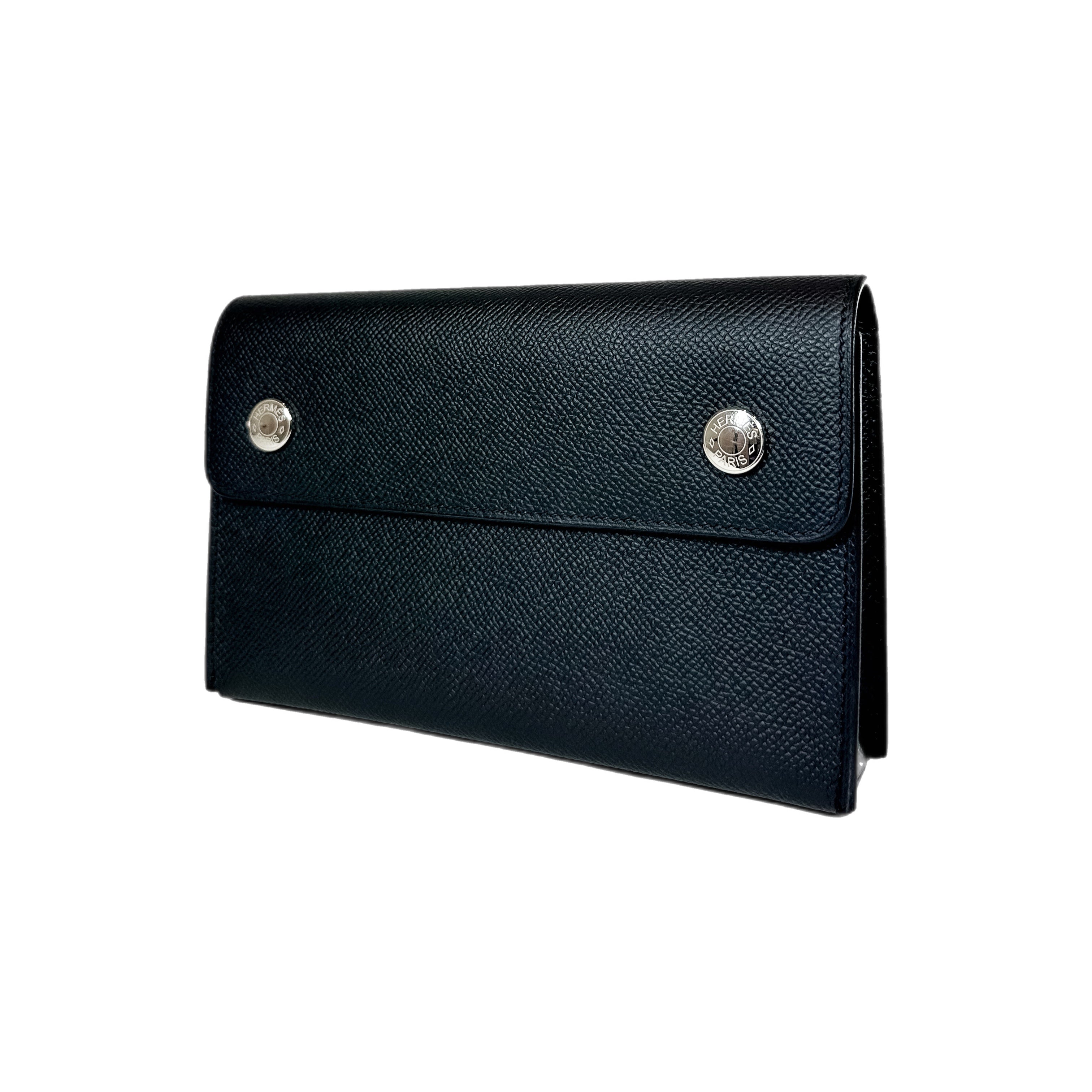 Hermes Hermesnap Black Wallet