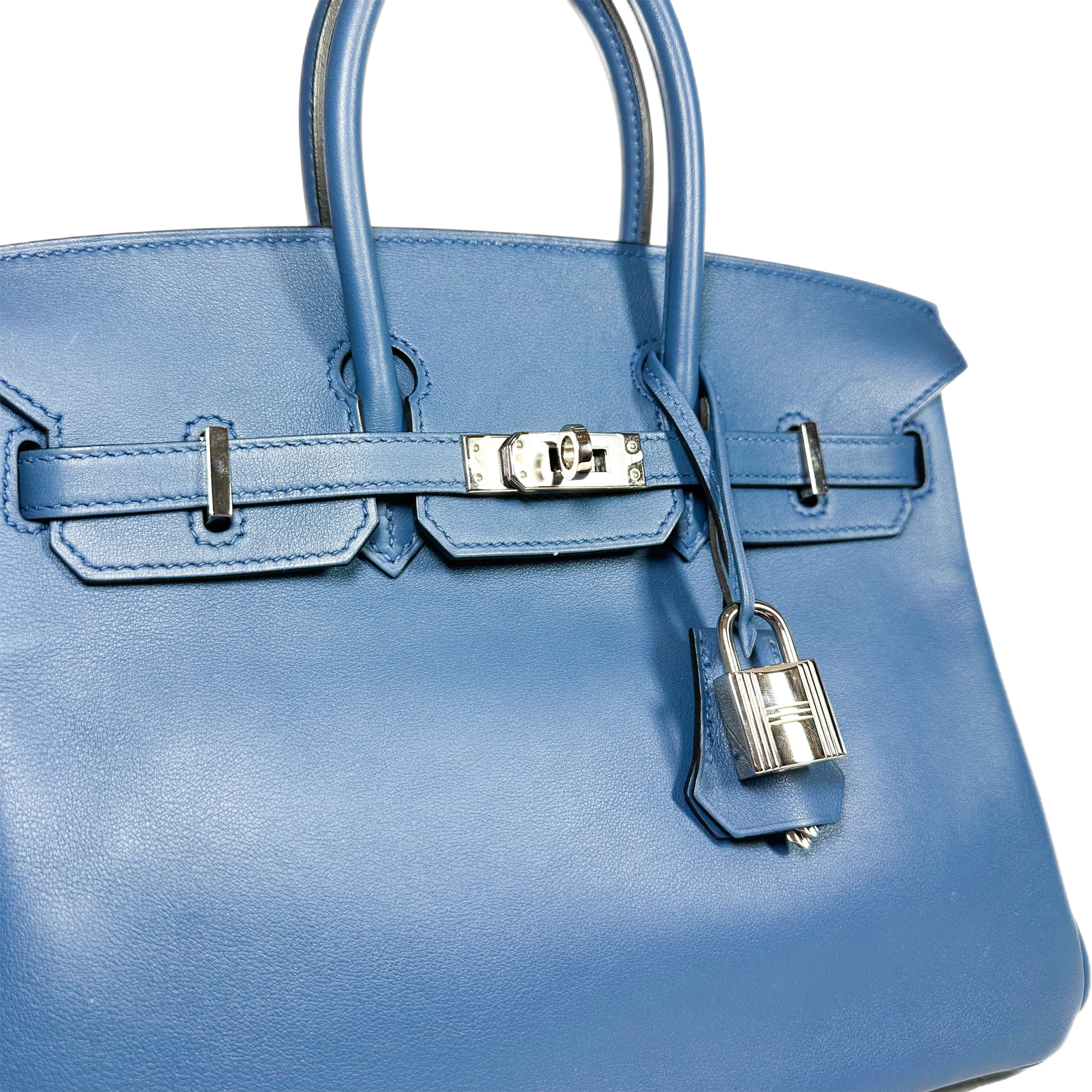 Hermes Birkin 25 Blue Brighton Swift Palladium Hardware