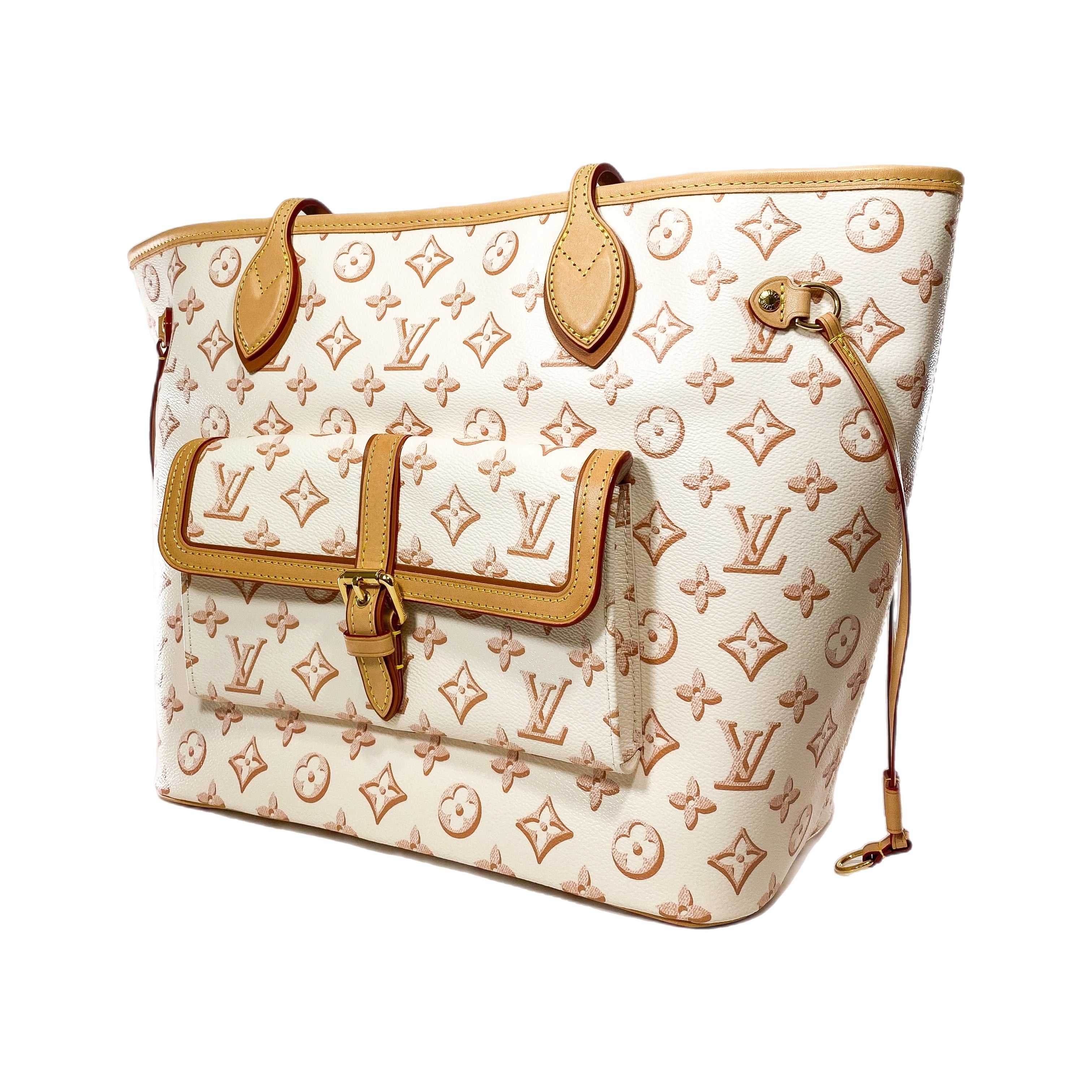 Louis Vuitton Beige Clair Fall for You Monogram Neverfull Tote