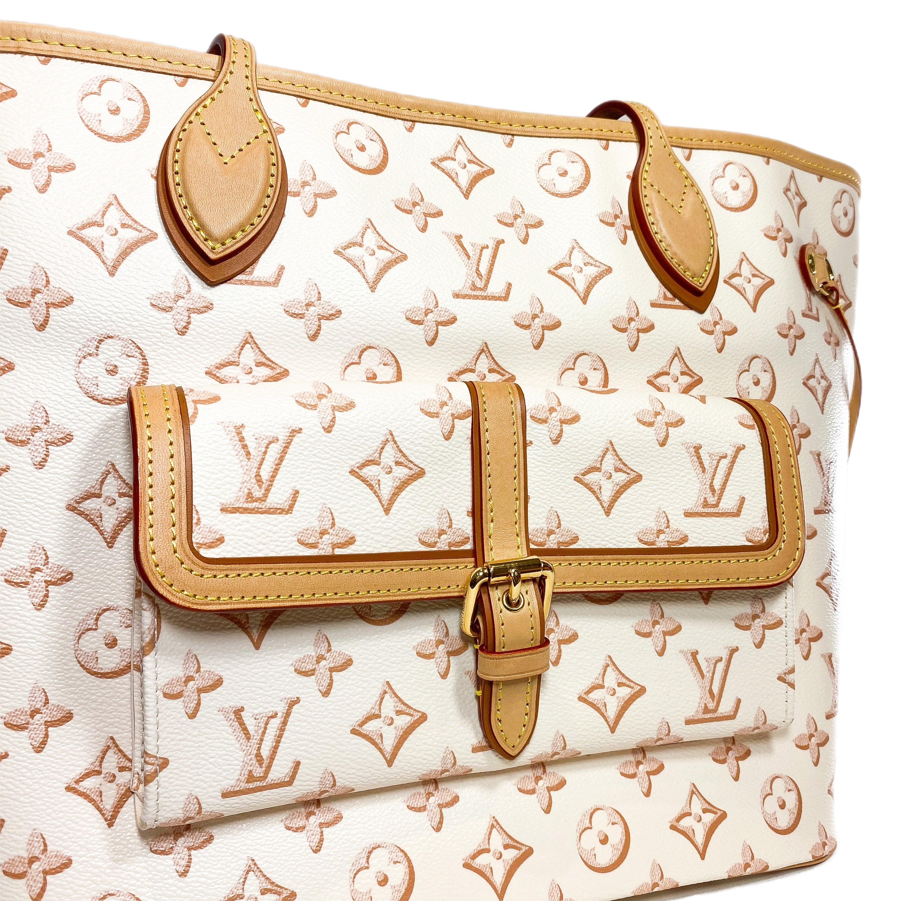 Louis Vuitton Beige Clair Fall for You Monogram Neverfull Tote