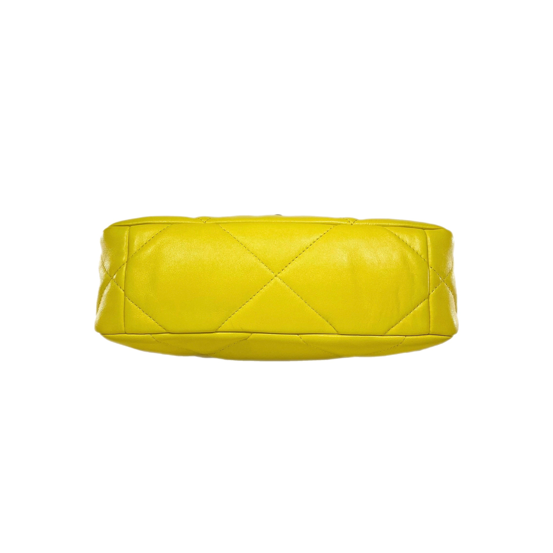 Chanel Yellow Lambskin Medium 19