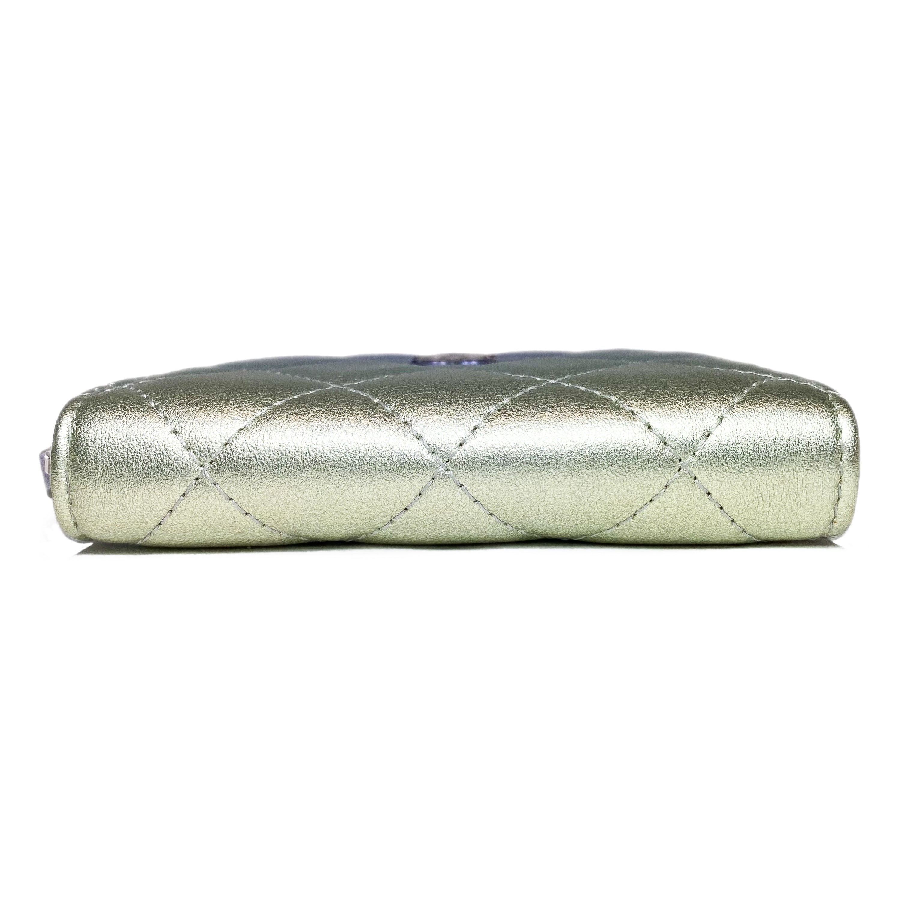 Chanel Gradient Metallic Zip Around Coin Purse