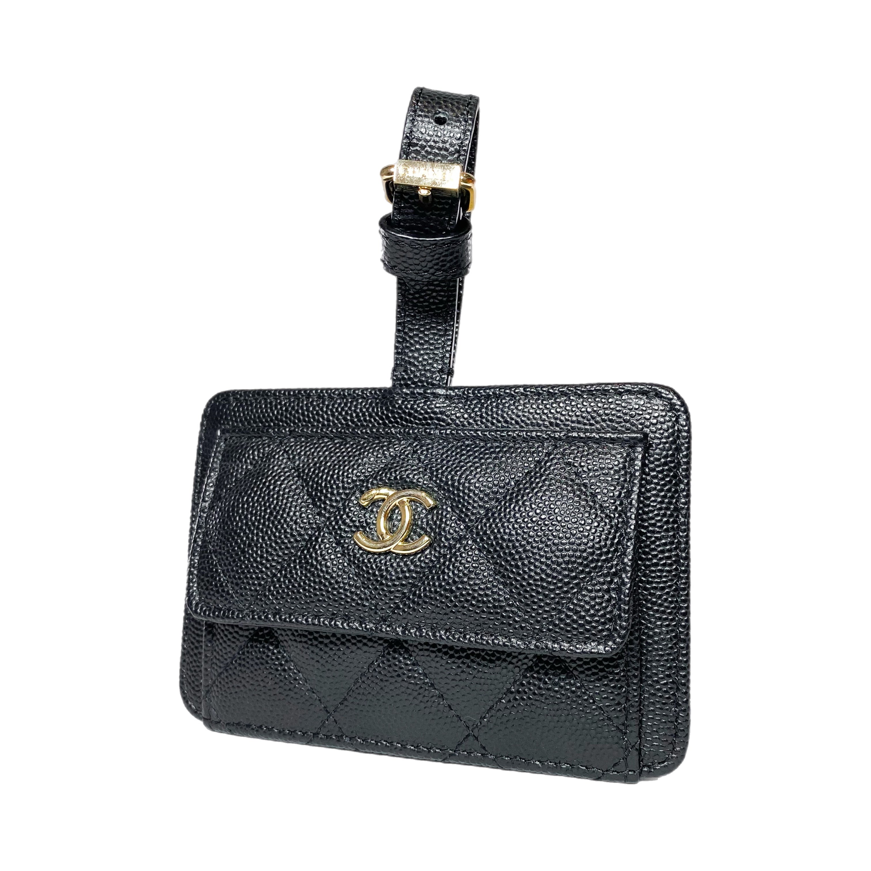 Chanel Black Luggage Tag