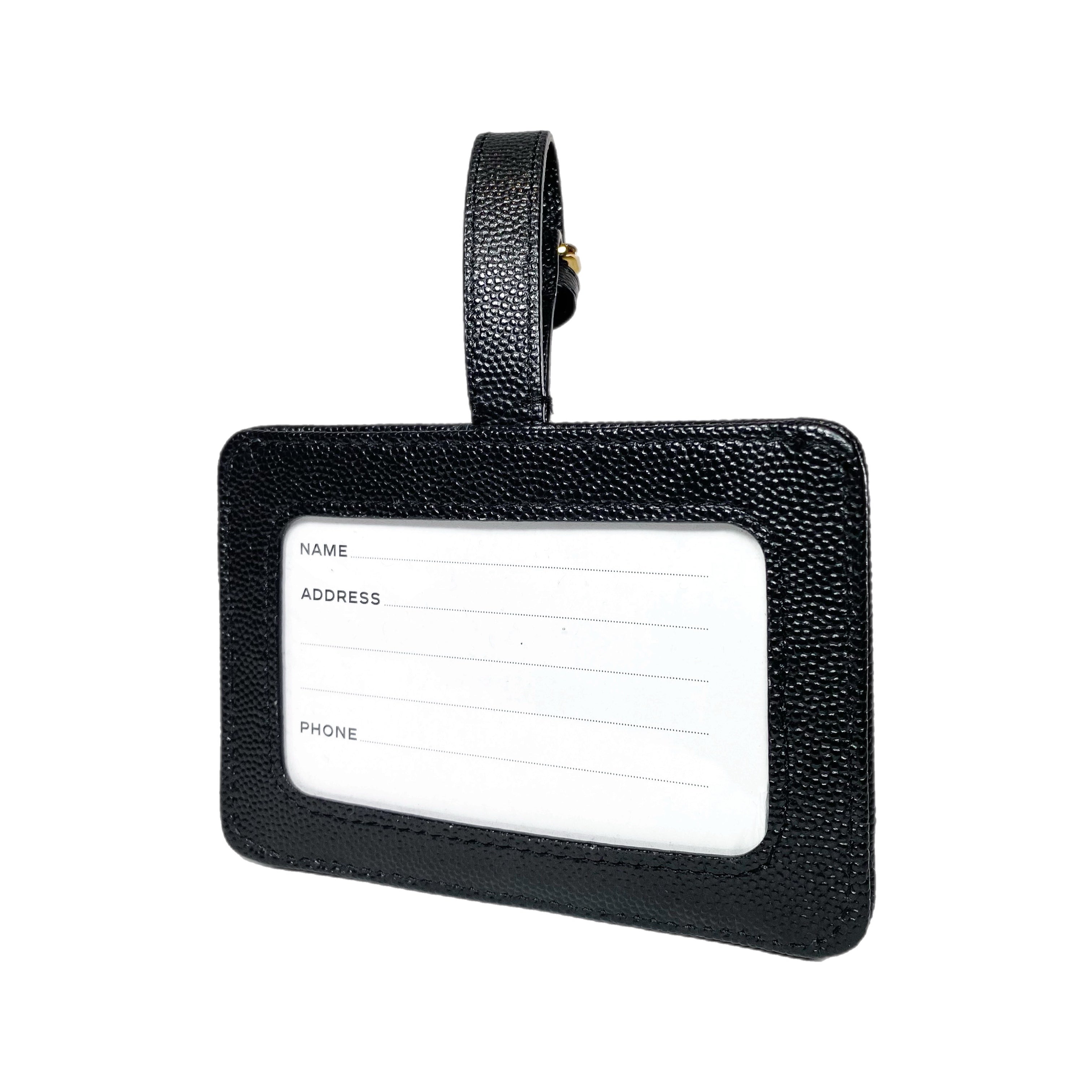 Chanel Black Luggage Tag