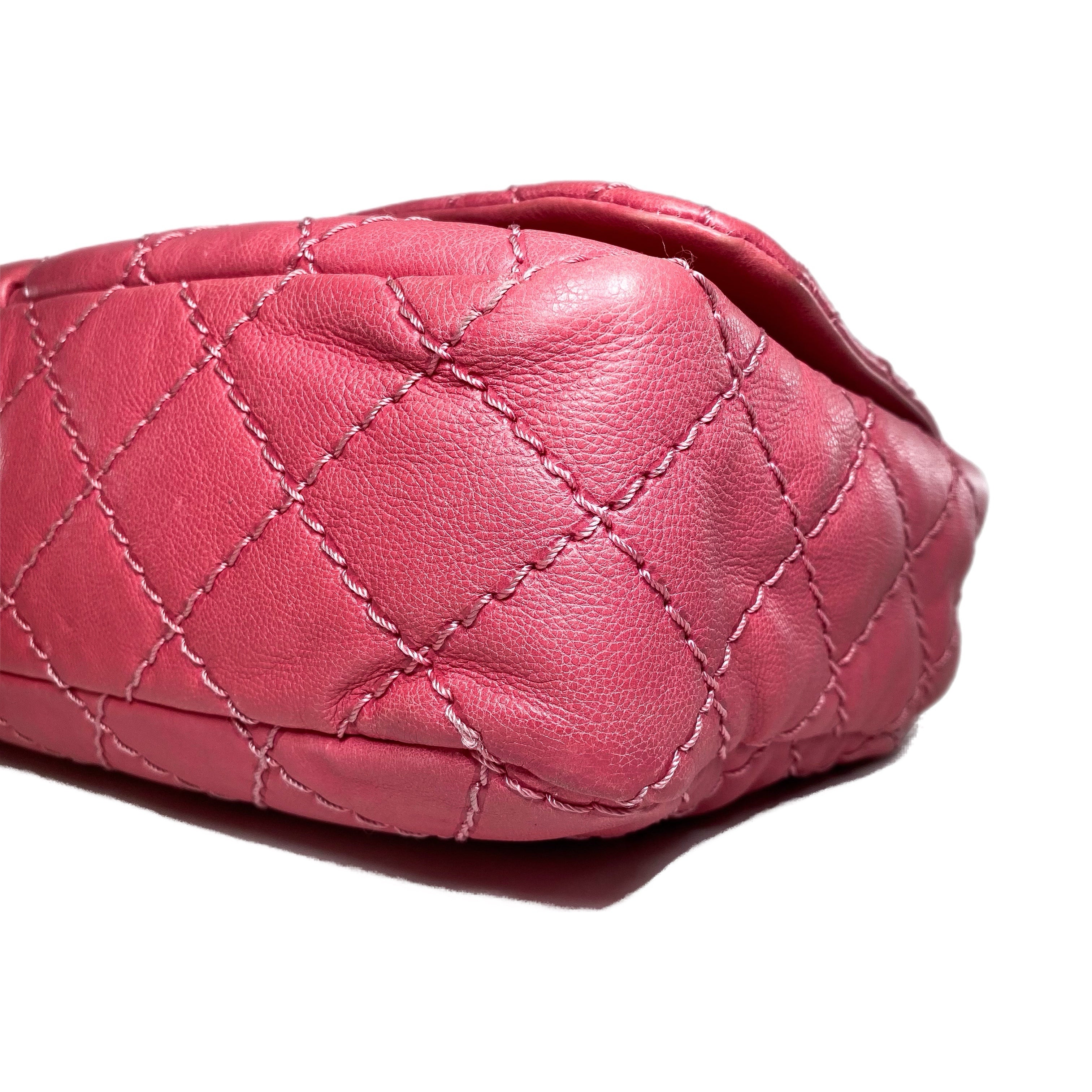 Chanel Pink Natural Beauty Split Pocket Flap Bag