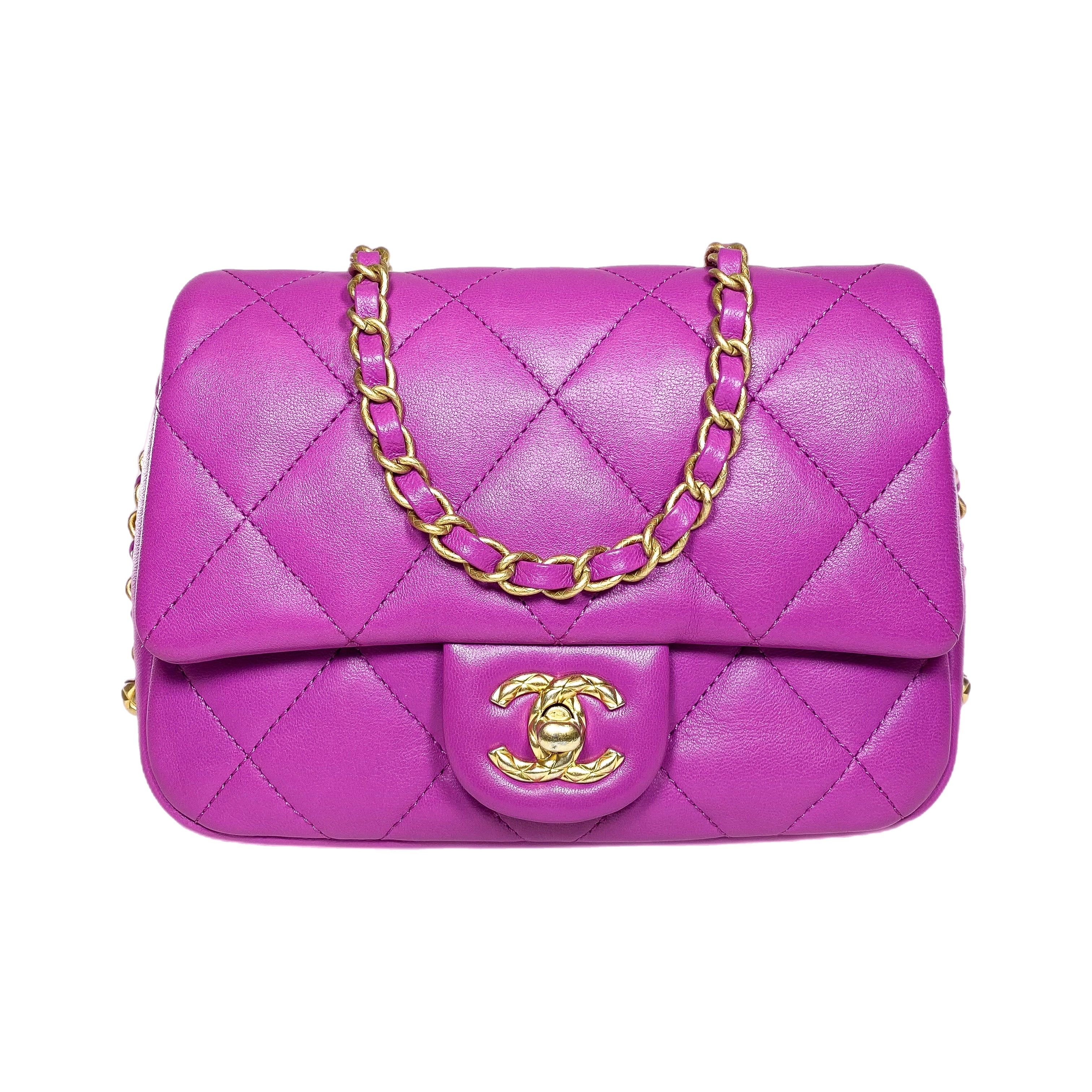 Chanel Orchid Chain Around Flap Bag