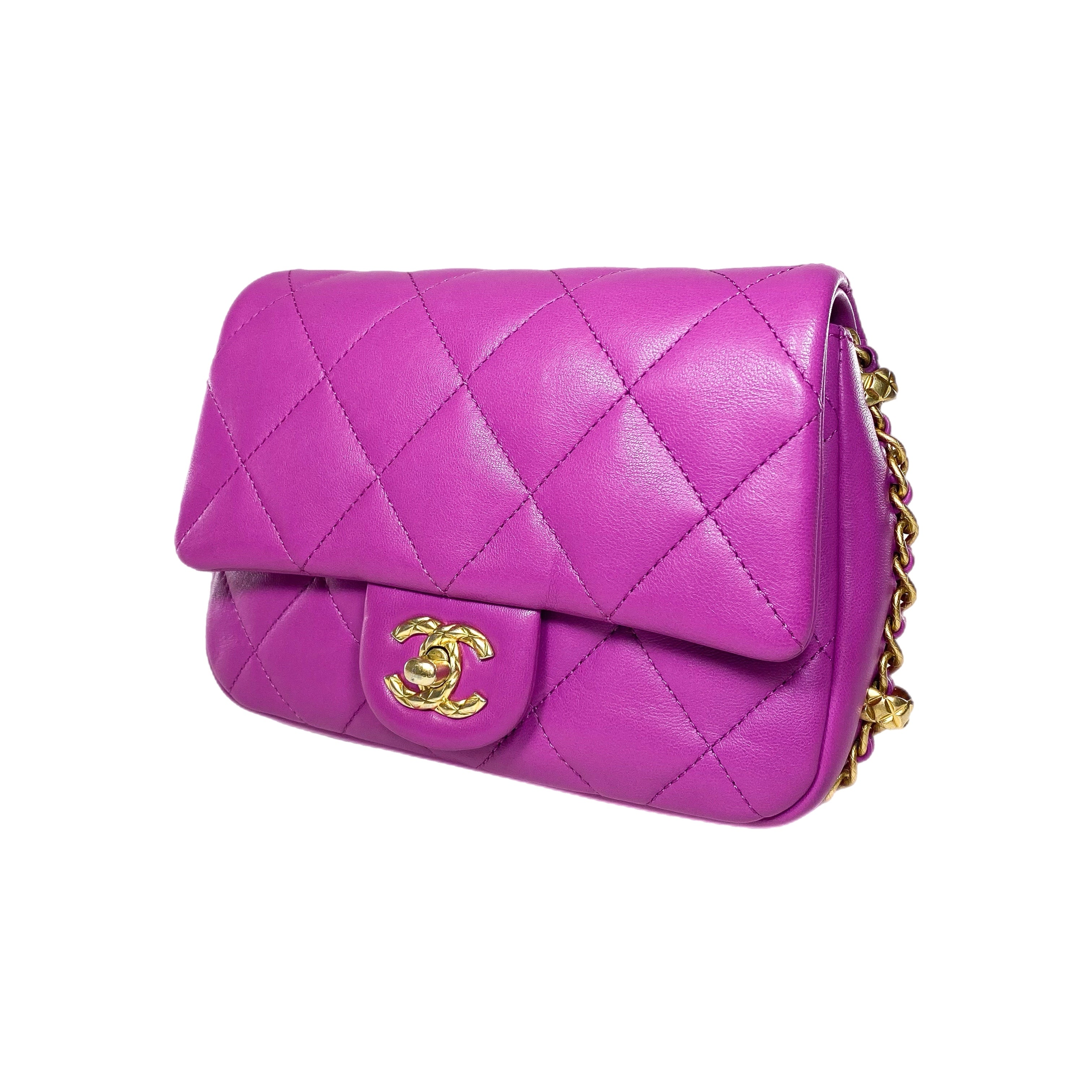 Chanel Orchid Chain Around Flap Bag