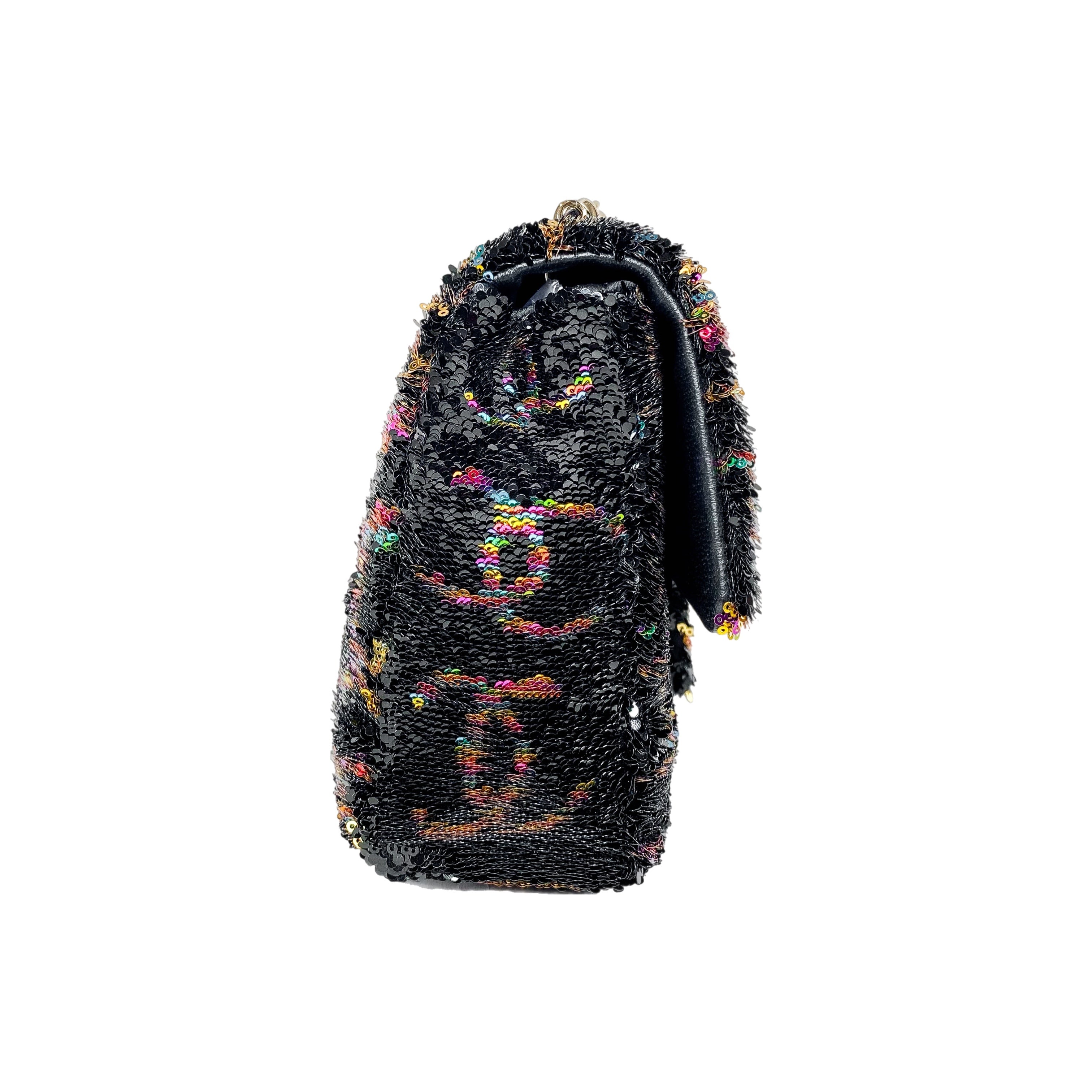 Chanel Multicolor CC Logo Sequin Flap Bag