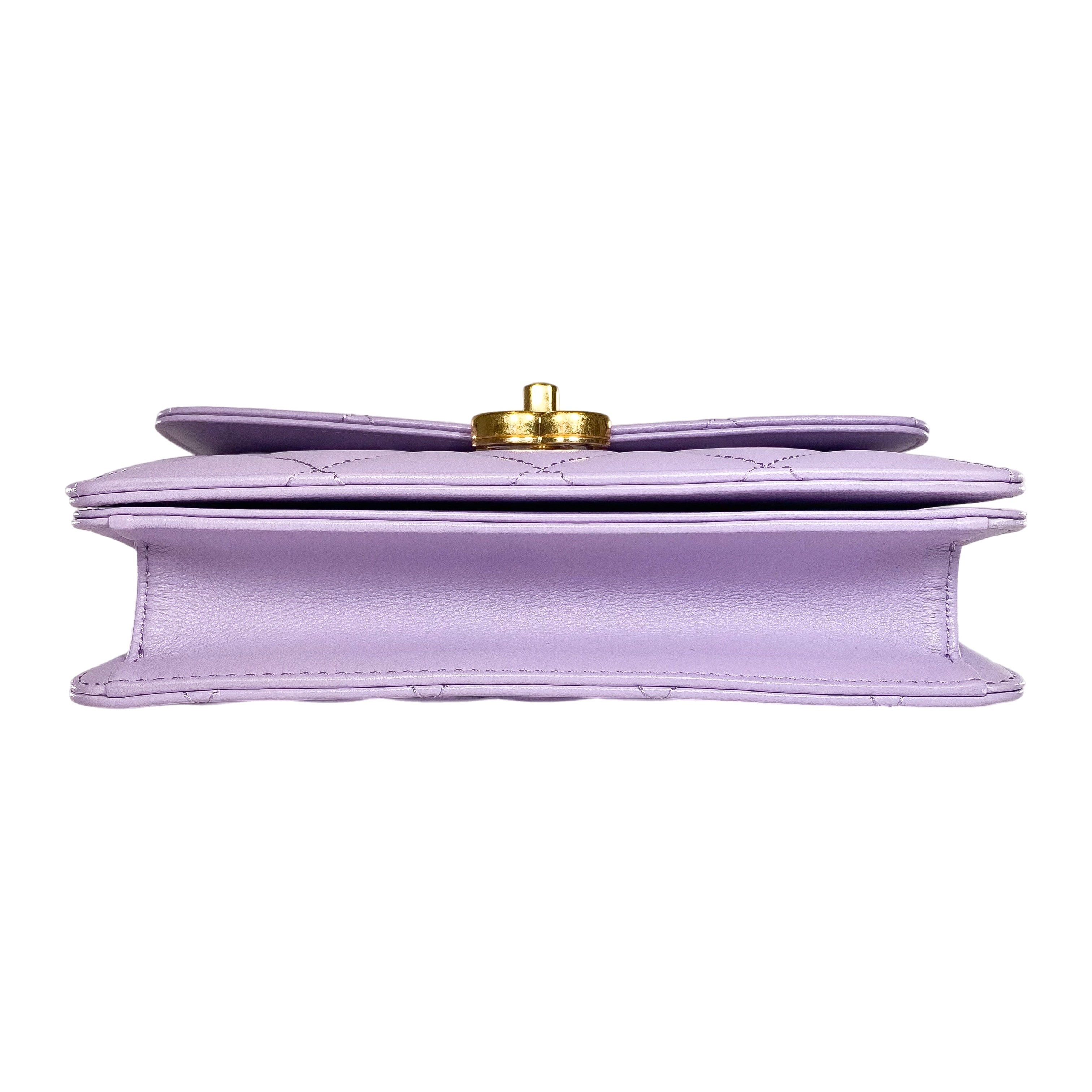 Chanel Light Purple Mini Top Handle Flap Bag