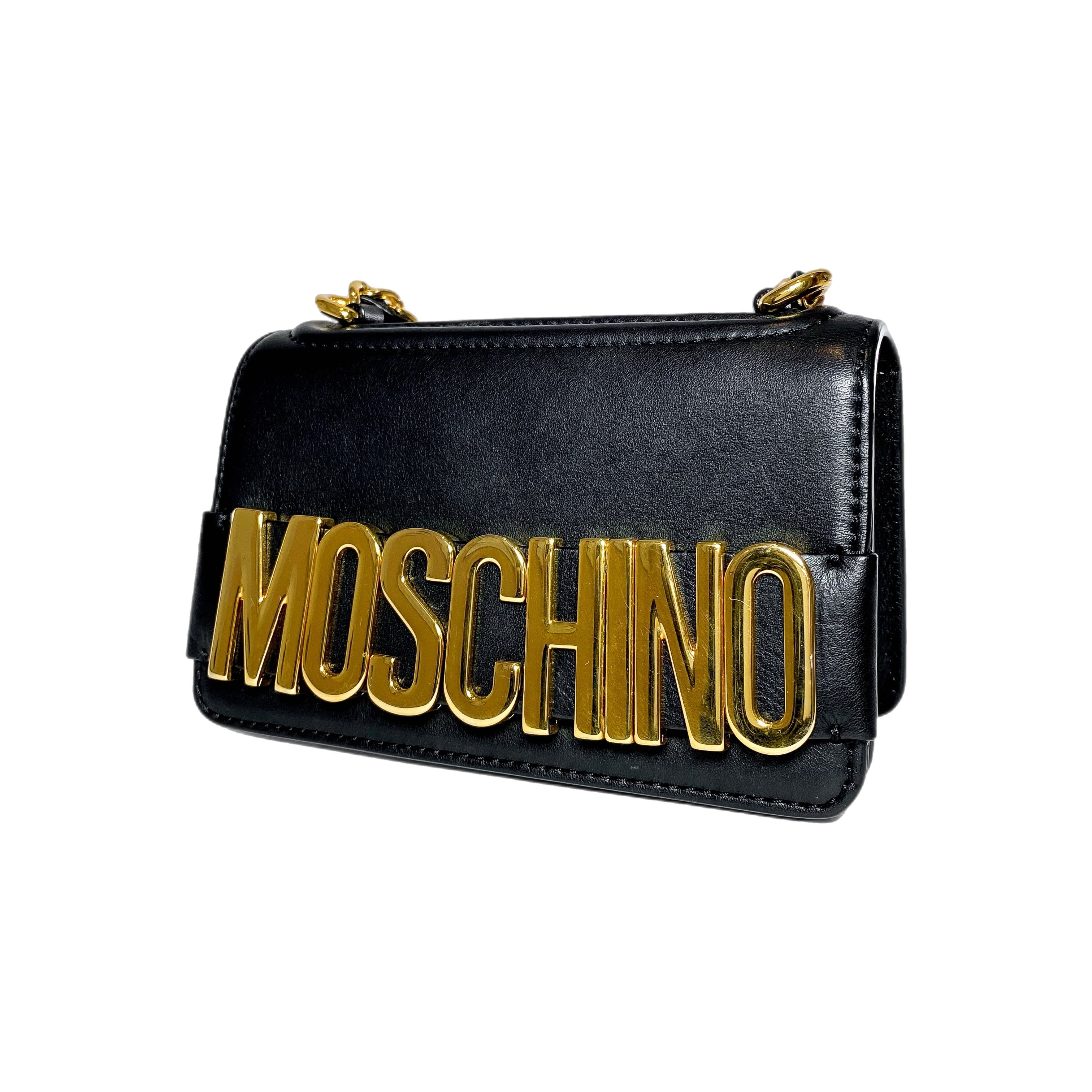 Moschino Black Make Your Mark Shoulder Bag