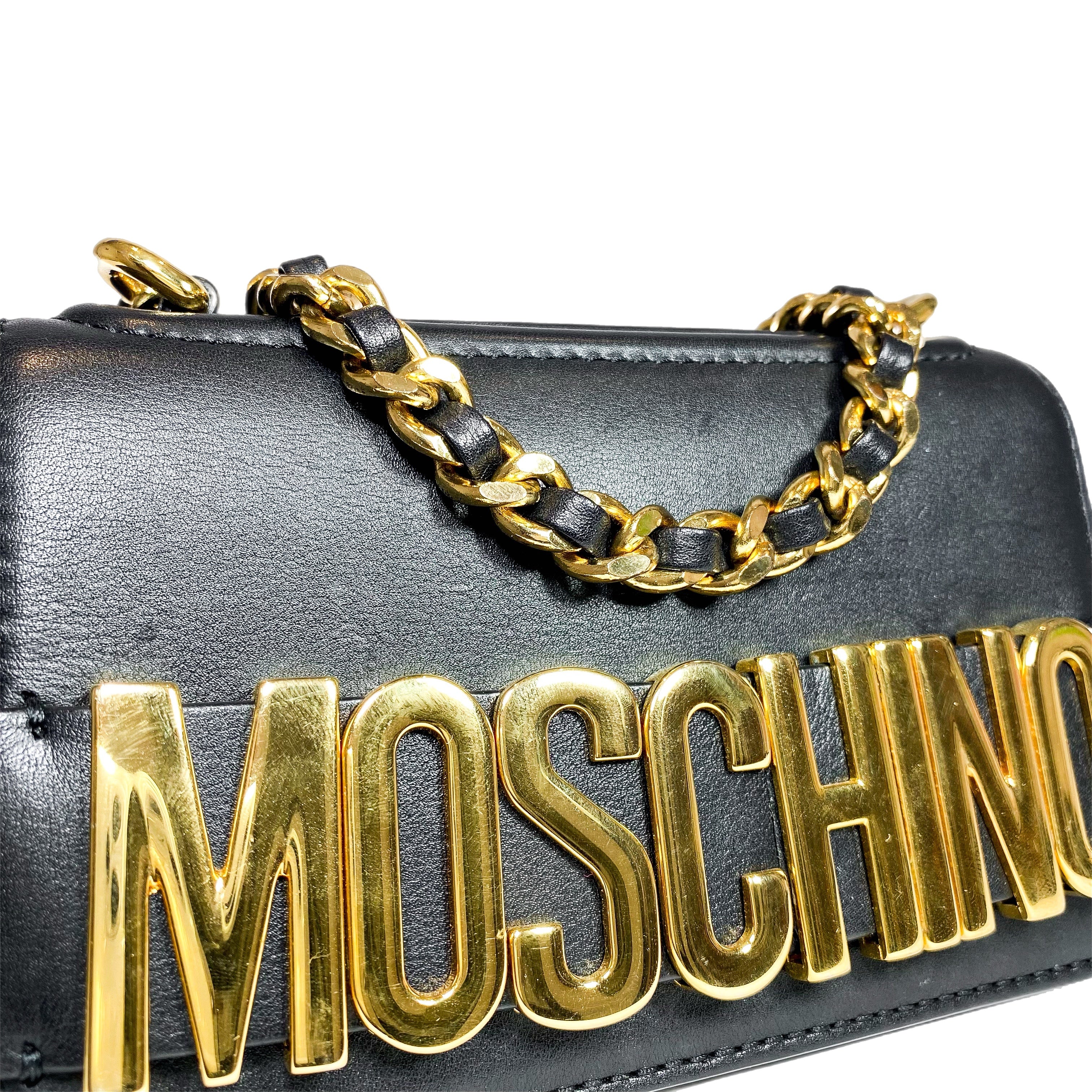 Moschino Black Make Your Mark Shoulder Bag