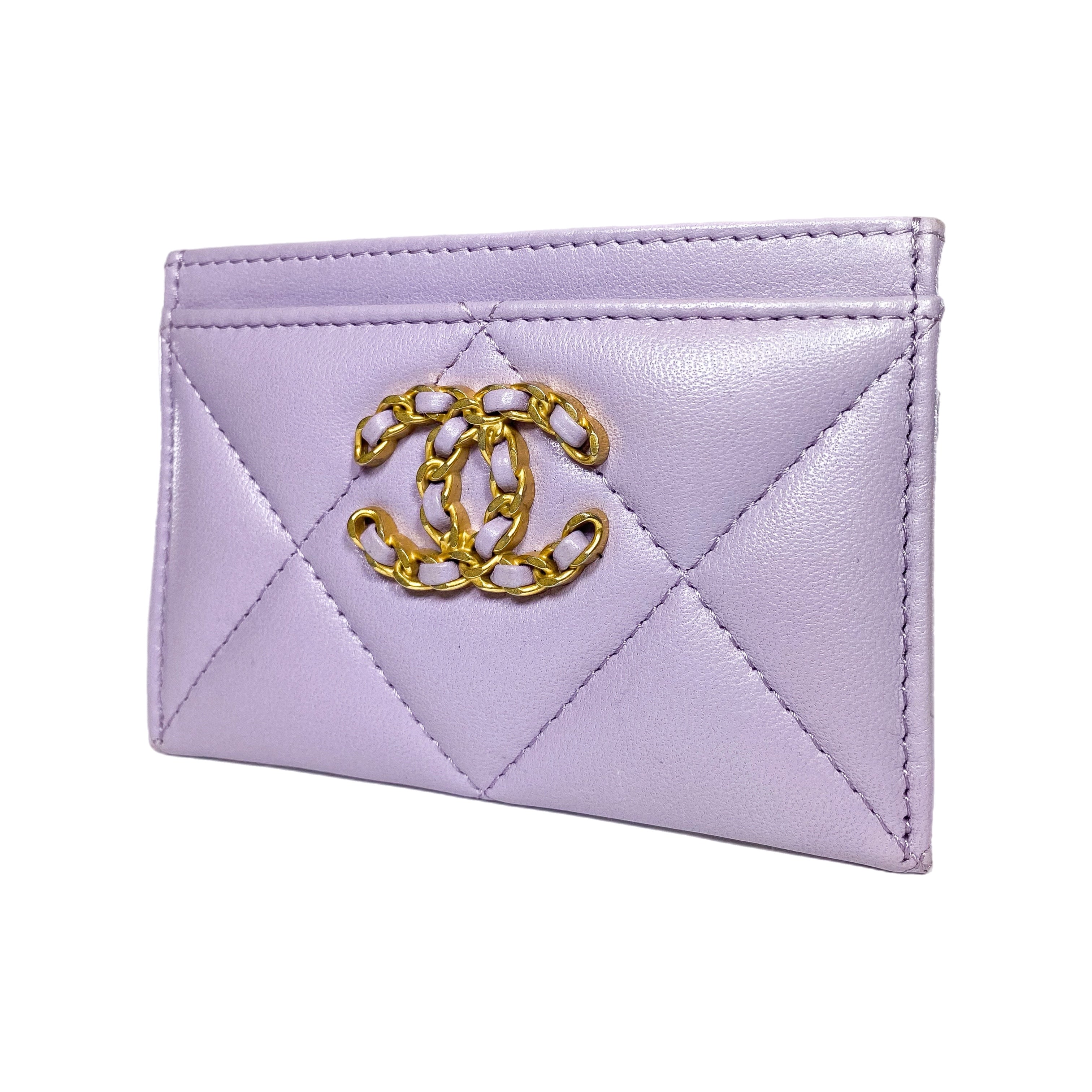 Chanel 19 Lilac Card Holder