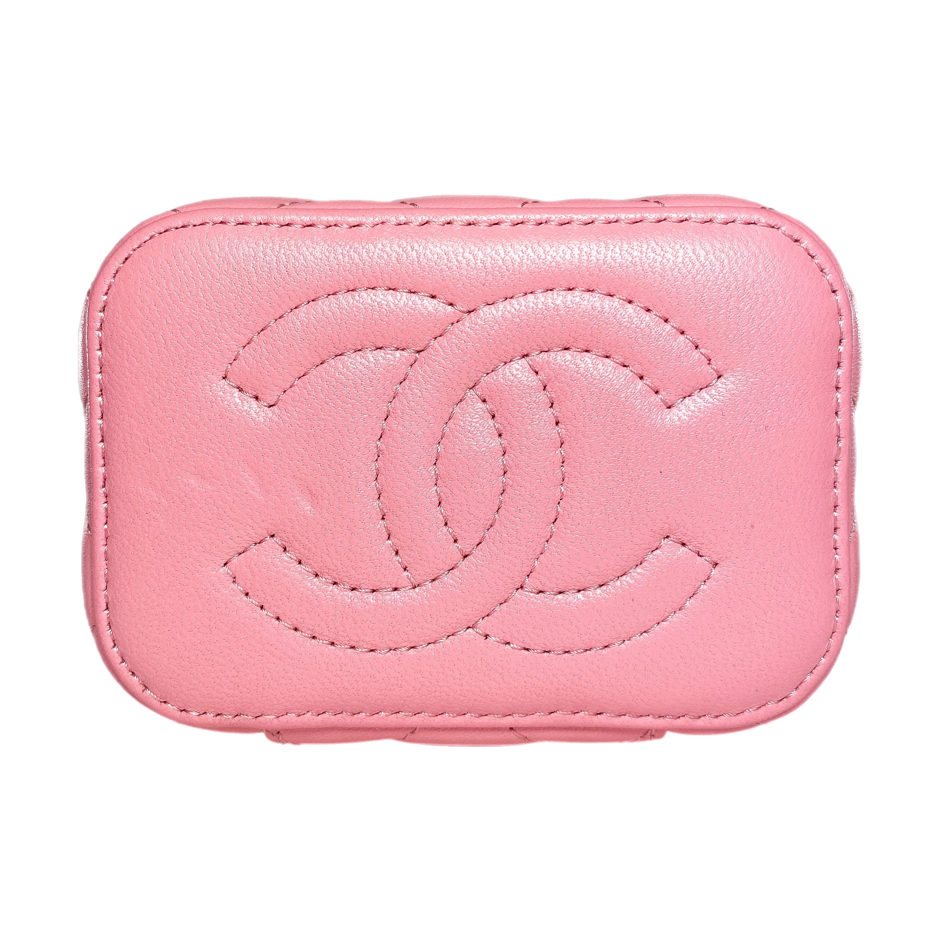 Chanel Pink Quilted Mini Vanity