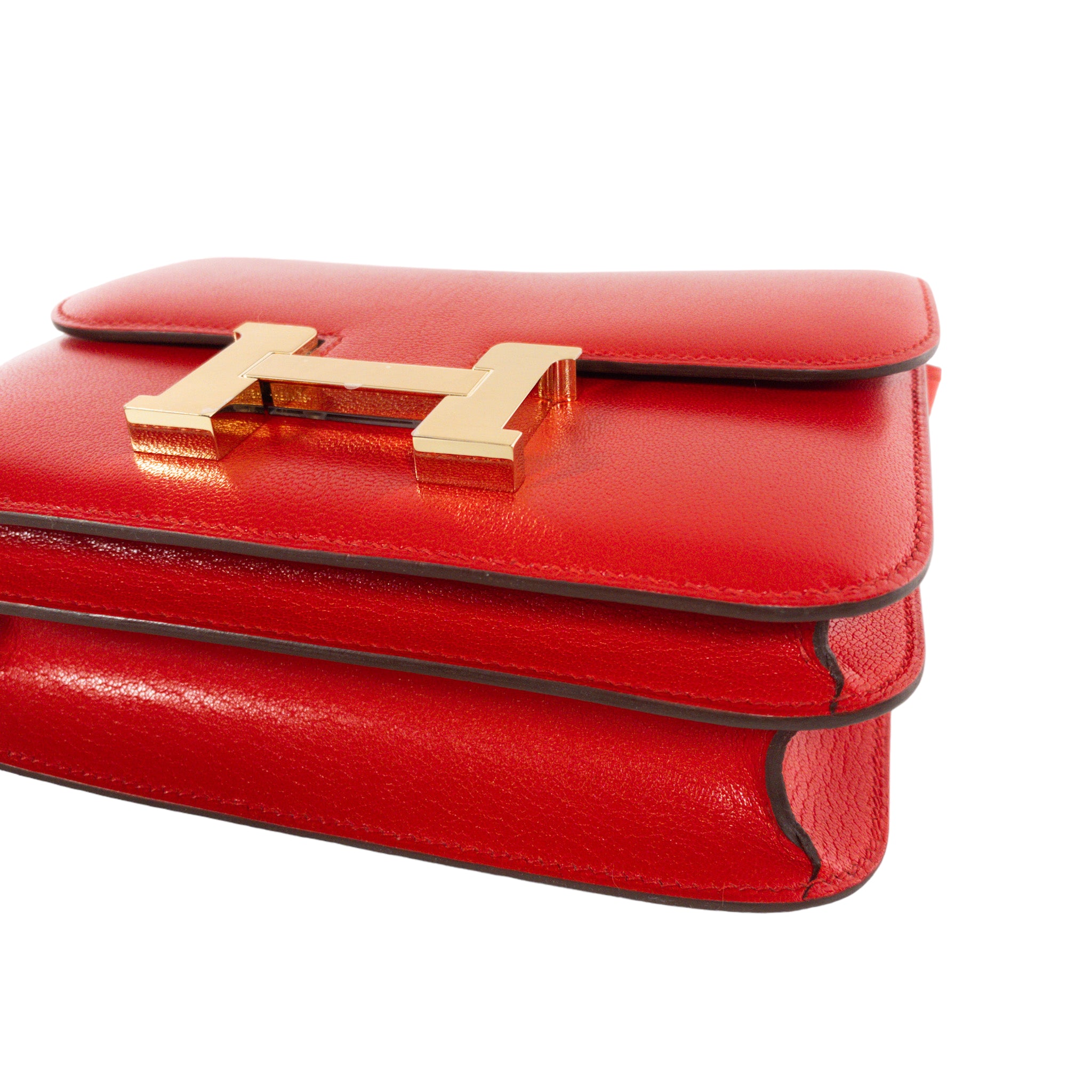 Hermes Constance 18cm Rouge de Coeur Epsom Rubis & GHW