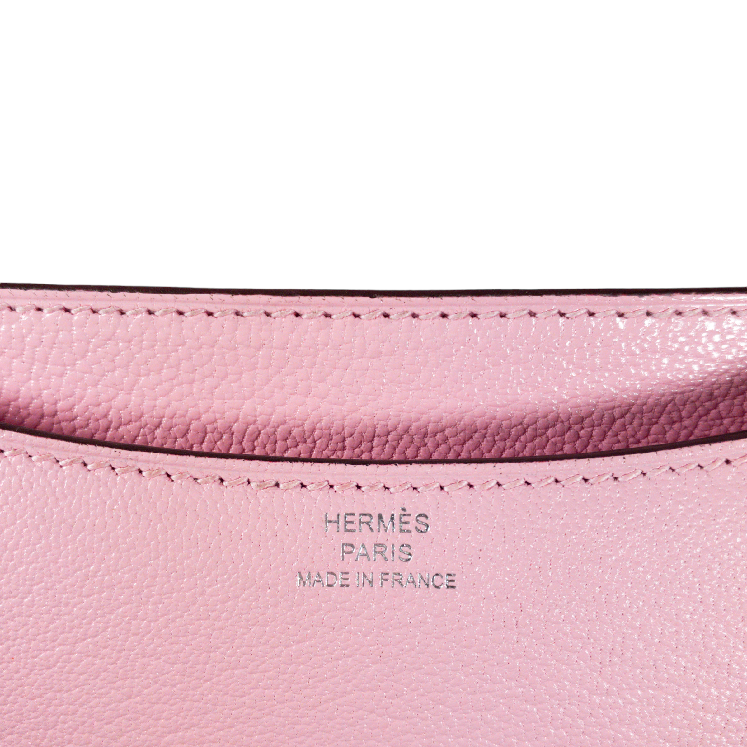 Hermes Rose Sakura Constance 18cm Chevre PHW