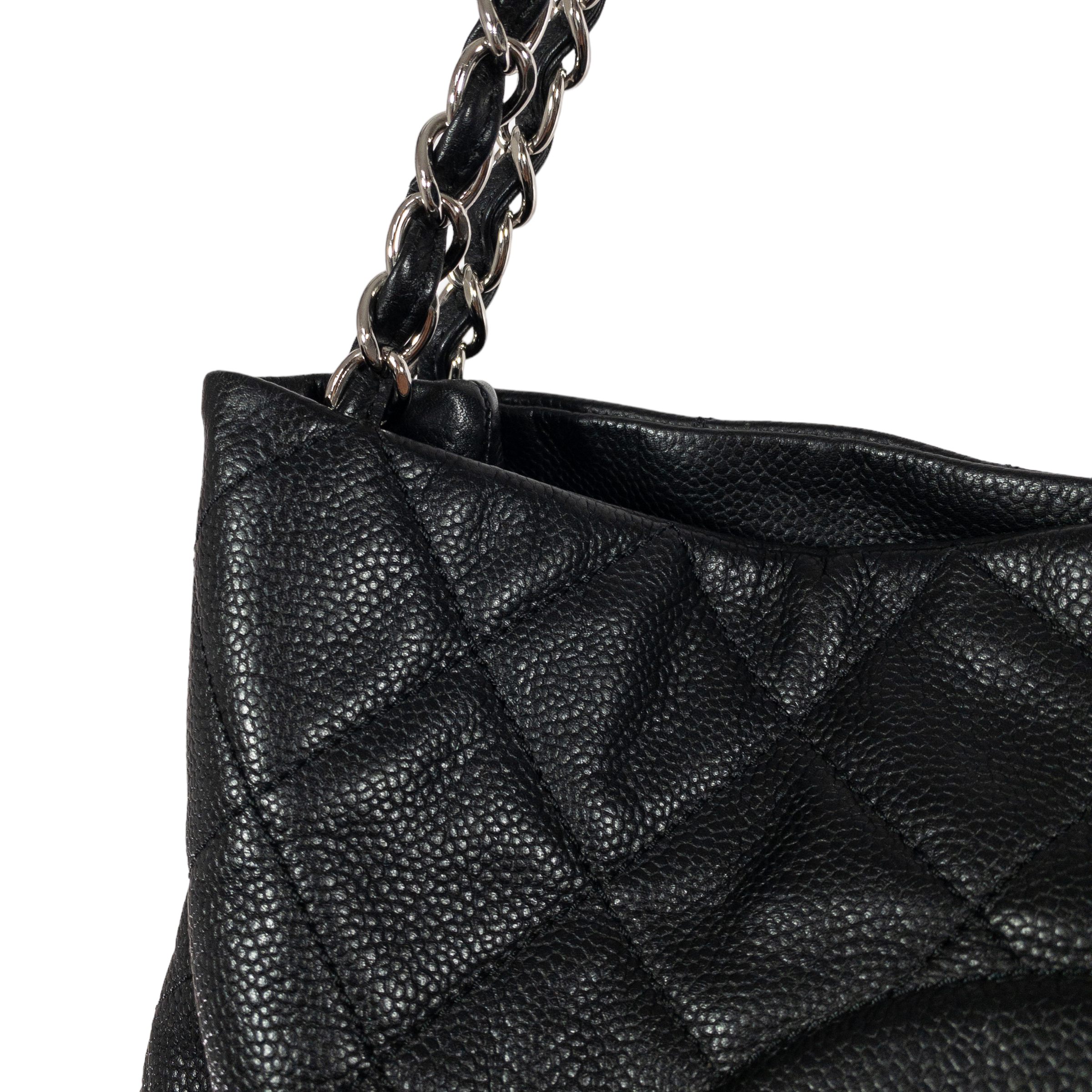 Chanel Black Caviar Expandable Timeless Shoulder Hobo