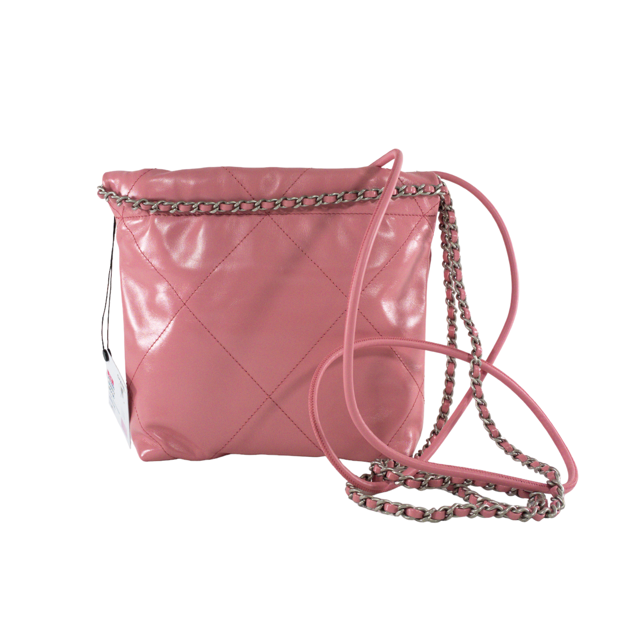 Chanel Pink Quilted Leather Small 22 Hobo Chanel