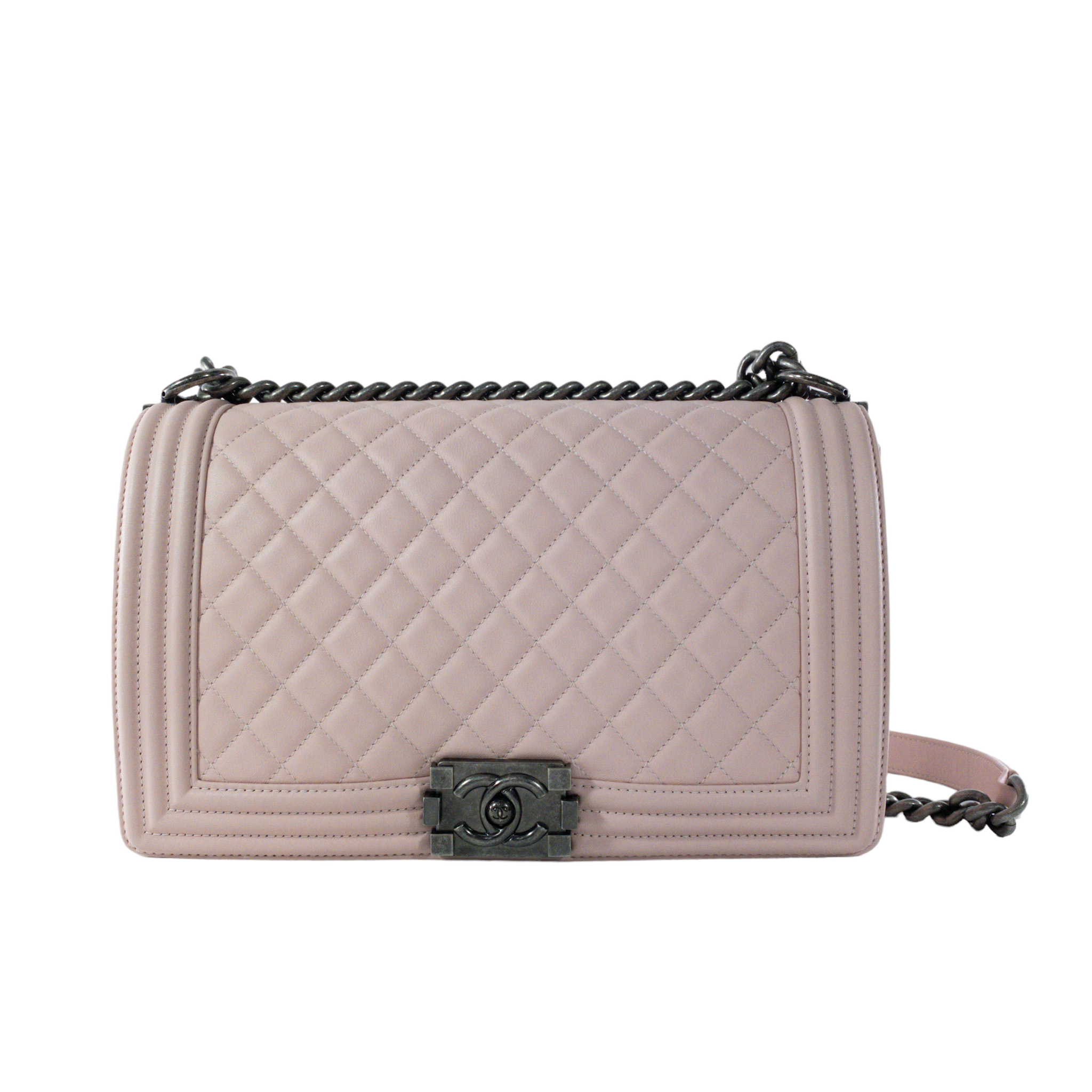 Light pink chanel online boy bag