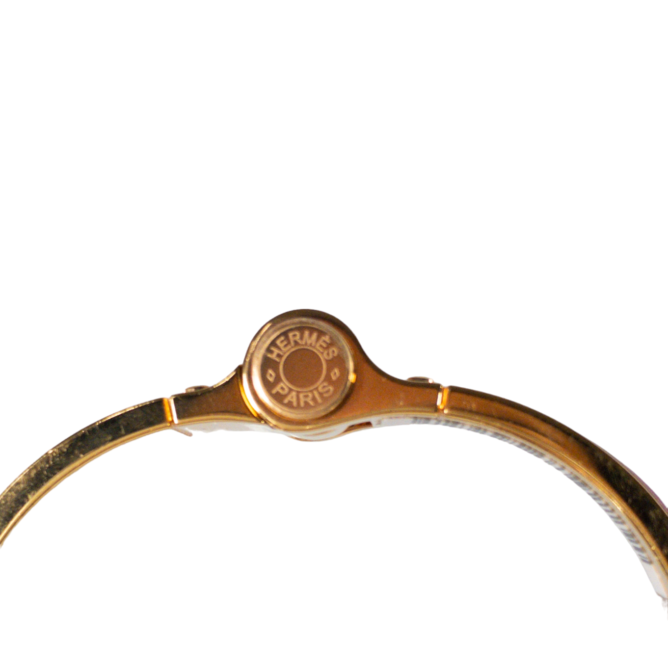 Hermes Rose Azalee Narrow Hinged Bracelet Rose Gold