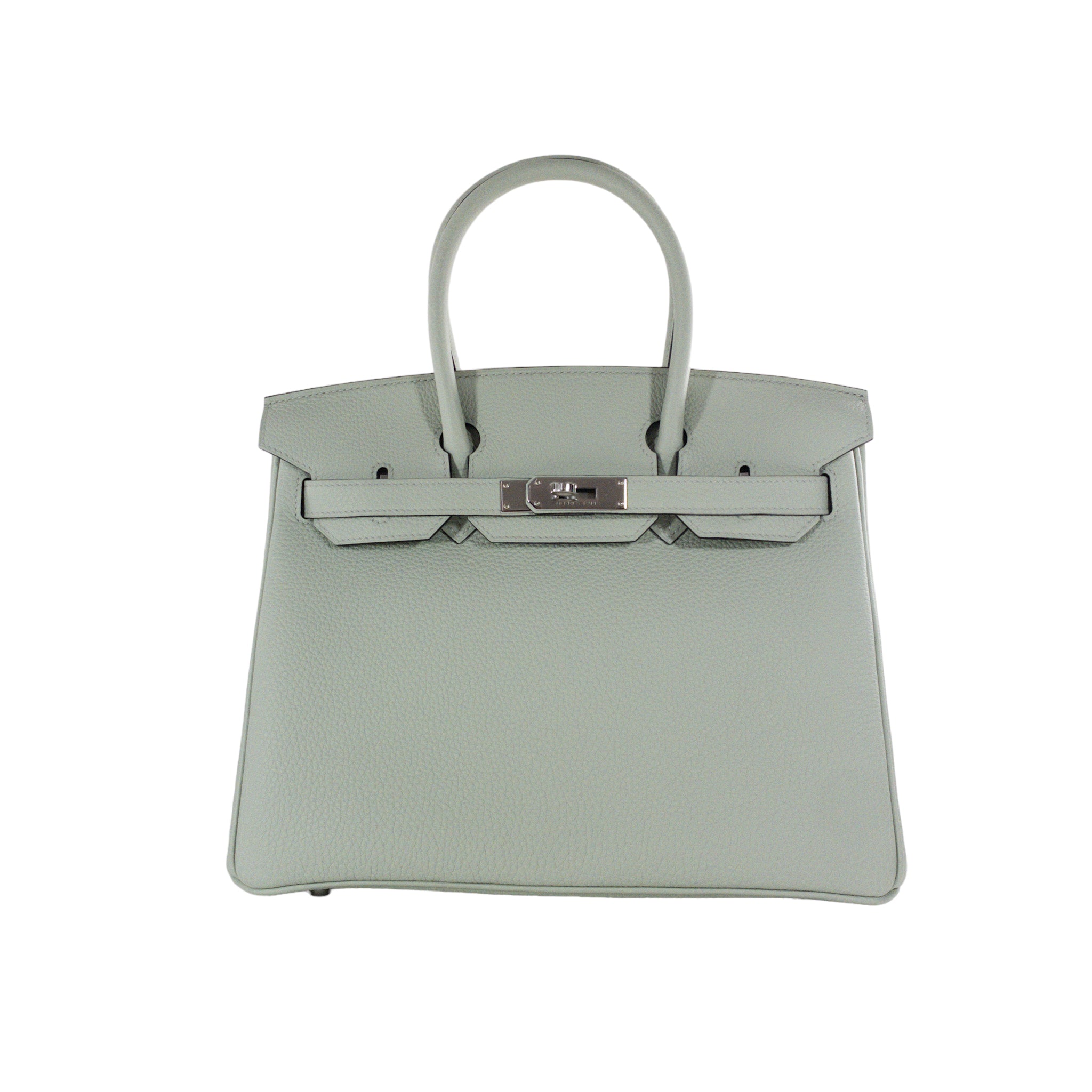 Hermes Birkin bag 30 Vert gris Togo leather Silver hardware