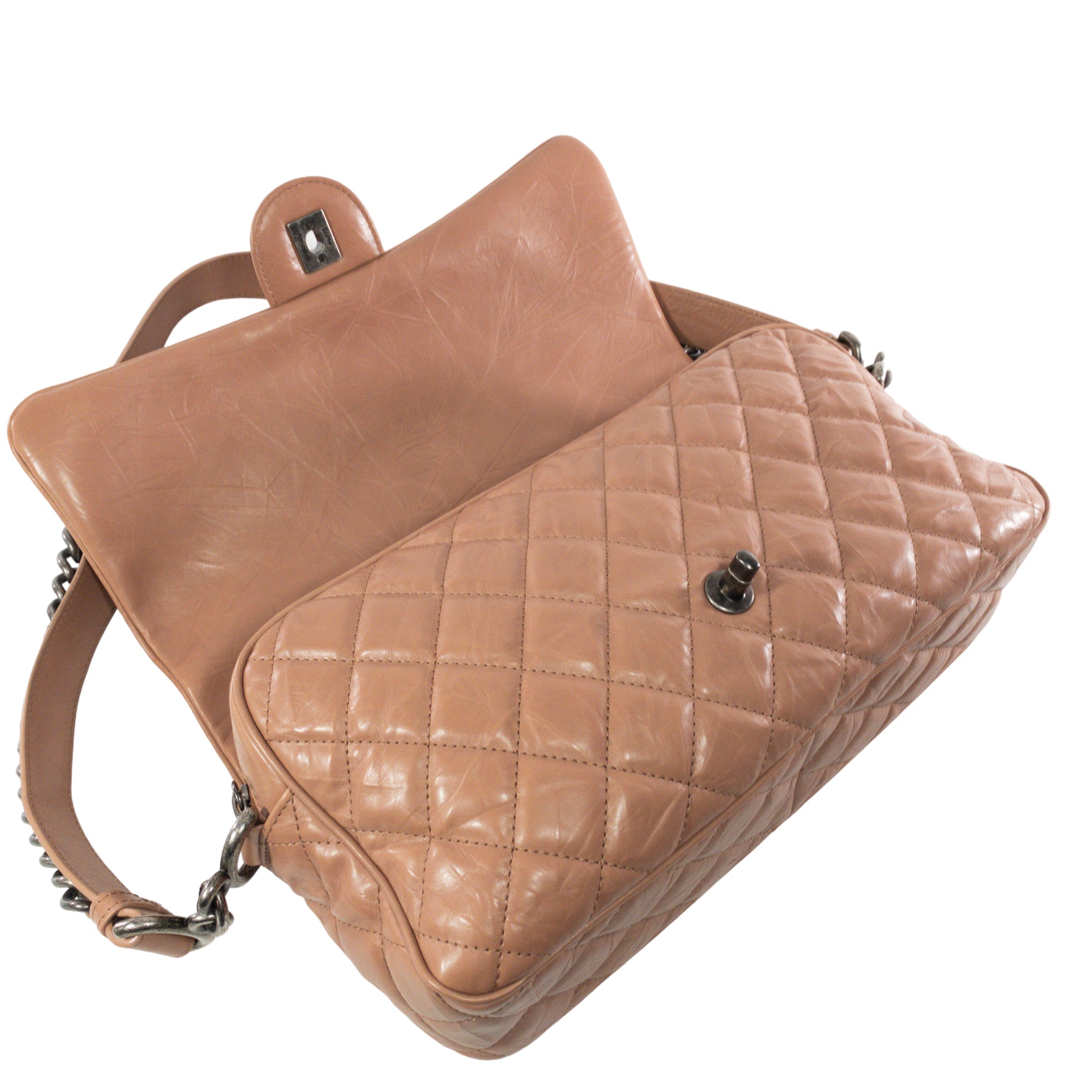 Chanel Blush Glazed Leather Large Flap