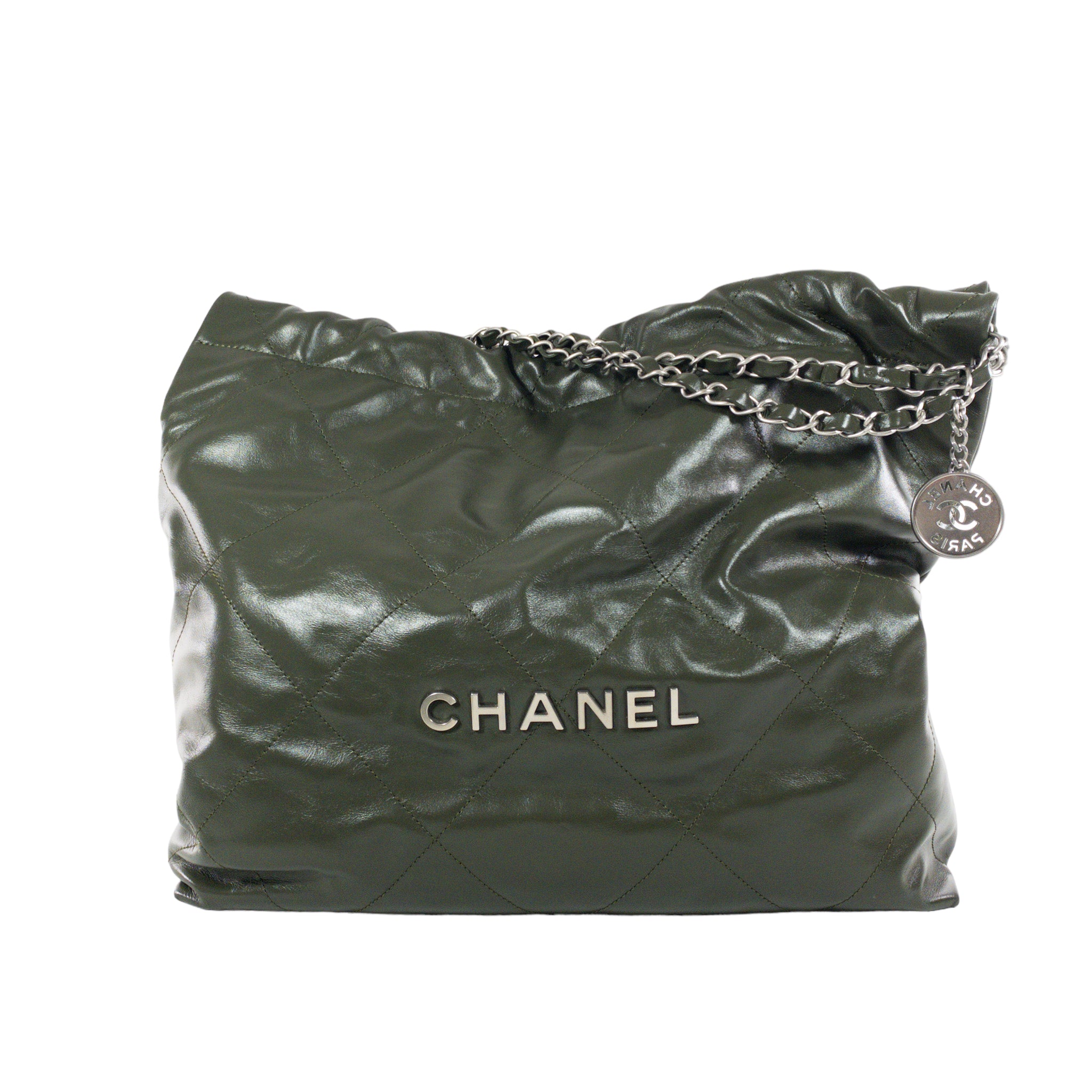 Chanel Green Medium 22 Hobo