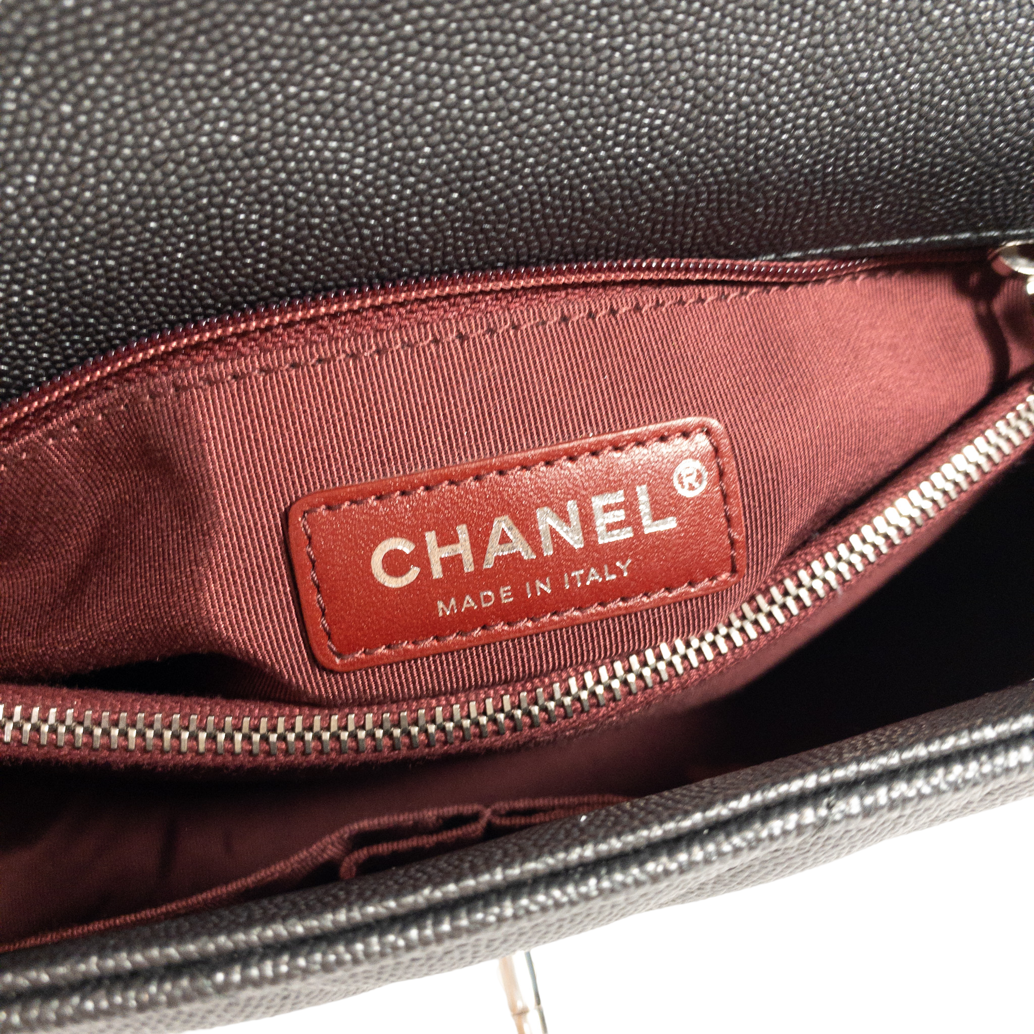 Chanel Metallic Graphite Medium Coco Handle SHW